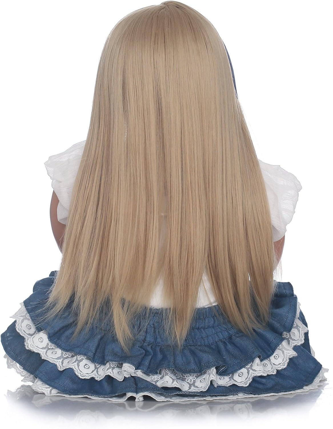 Best Seller Realistic Reborn Toddler Doll Girl 28 Inch Lifelike Toddlers Vinyl Silicone Dolls Golden Long Hair