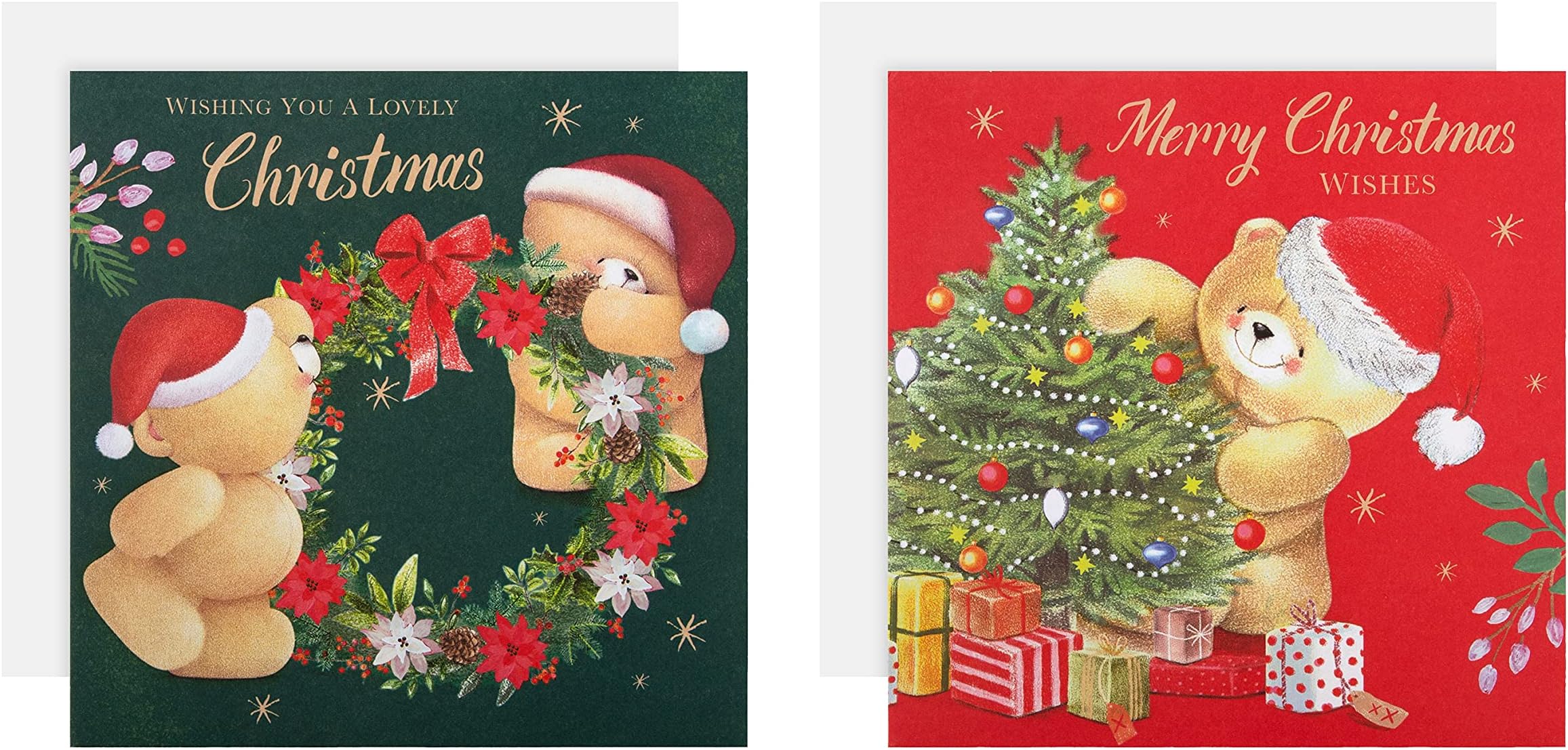 Charity Christmas Cards from - Pack of 16 in 2 Festive Forever Friends Designs