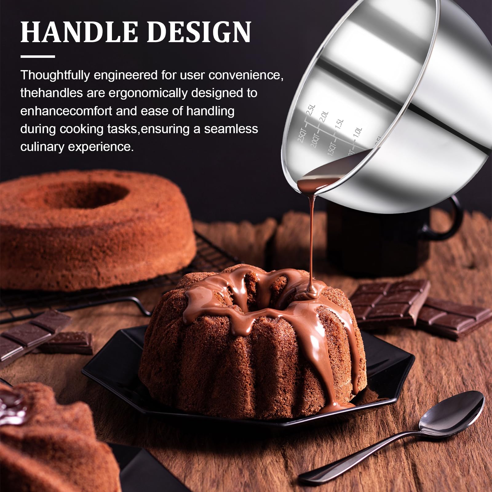 Stainless Steel Double Boiler Set - Melting Bowl & Pot -6
