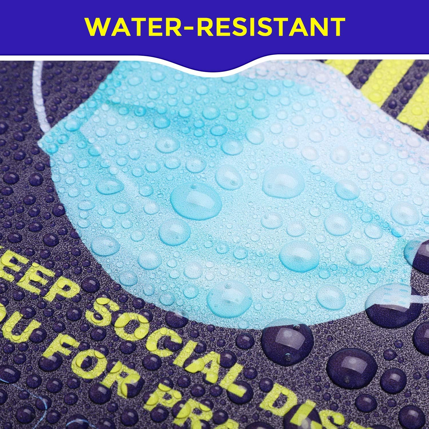 Exclusive Discount 🔥 Smartor Social Distancing Sign Decal Stickers, Face Masks Required Style Social Distance Poster for Entry, Waterproof, 11 x 8.5 -5 Pack