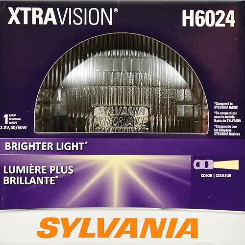 Luces delanteras Sylvania H4656 con halógenos sellados de visión adicional de 100 x 165 (el empaque contiene 1 foco), H6024