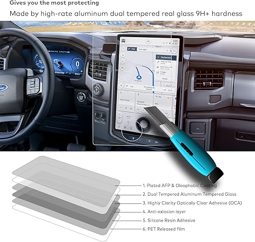 Miniatura 3 de INNOSURE Protector de pantalla de vidrio diseñado para Ford Mustang Mach-E (2021-2024), F-150 Lightning (2022-2024), Expedition (2022-2024) Pantalla