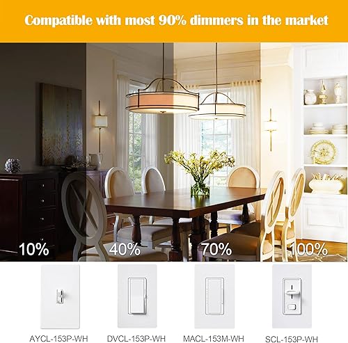 Miniatura 8 de Mlambert Paquete de 12 bombillas LED E12 Edison, bombillas LED E12 de 4 W iguales de 40 W, 4000 K blanco neutro, bombillas LED T6 T25 regulables,