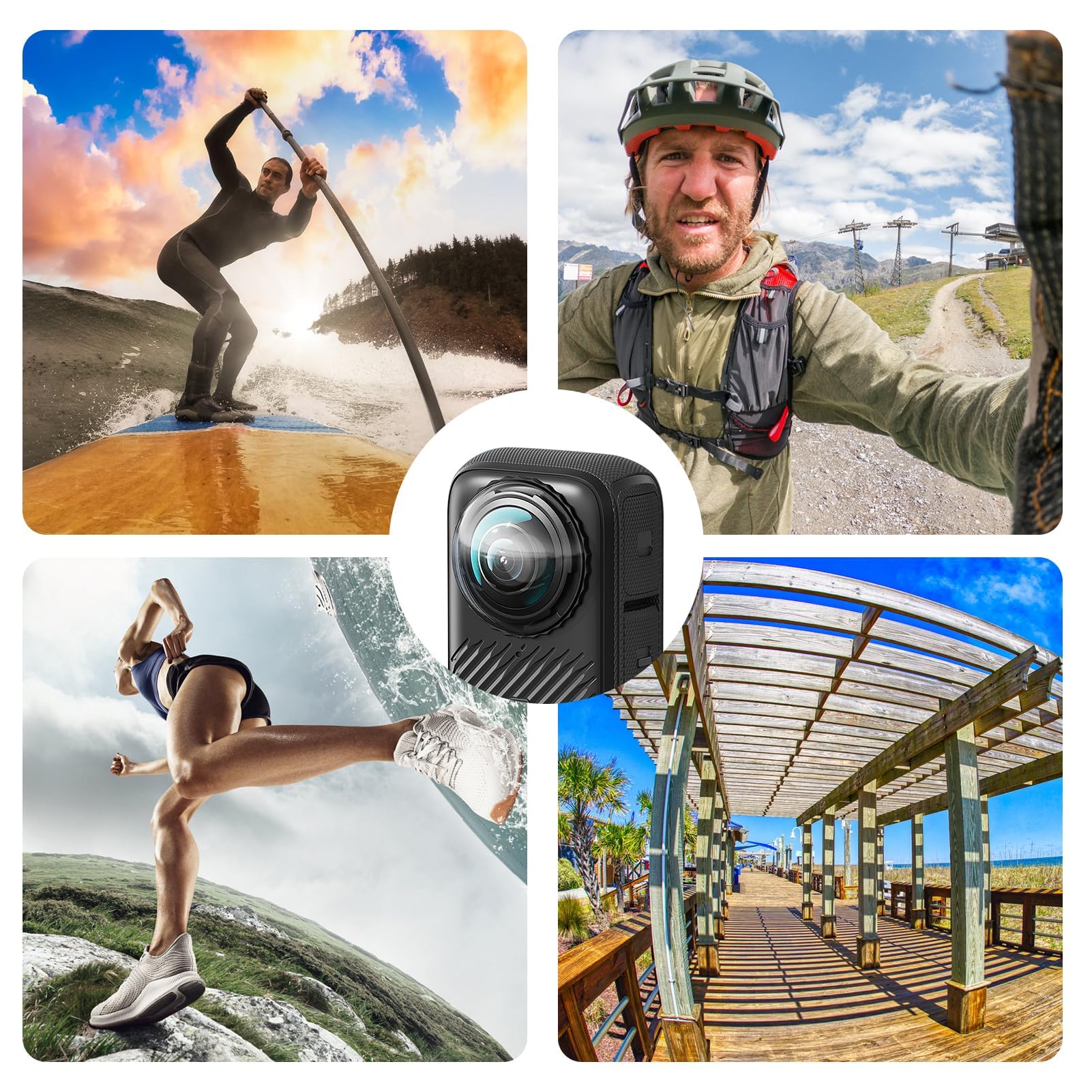 Insta360 X4 Protecteurs de Lentille Panoramique Verre Trempé Ultra-Clair Housse de Protection