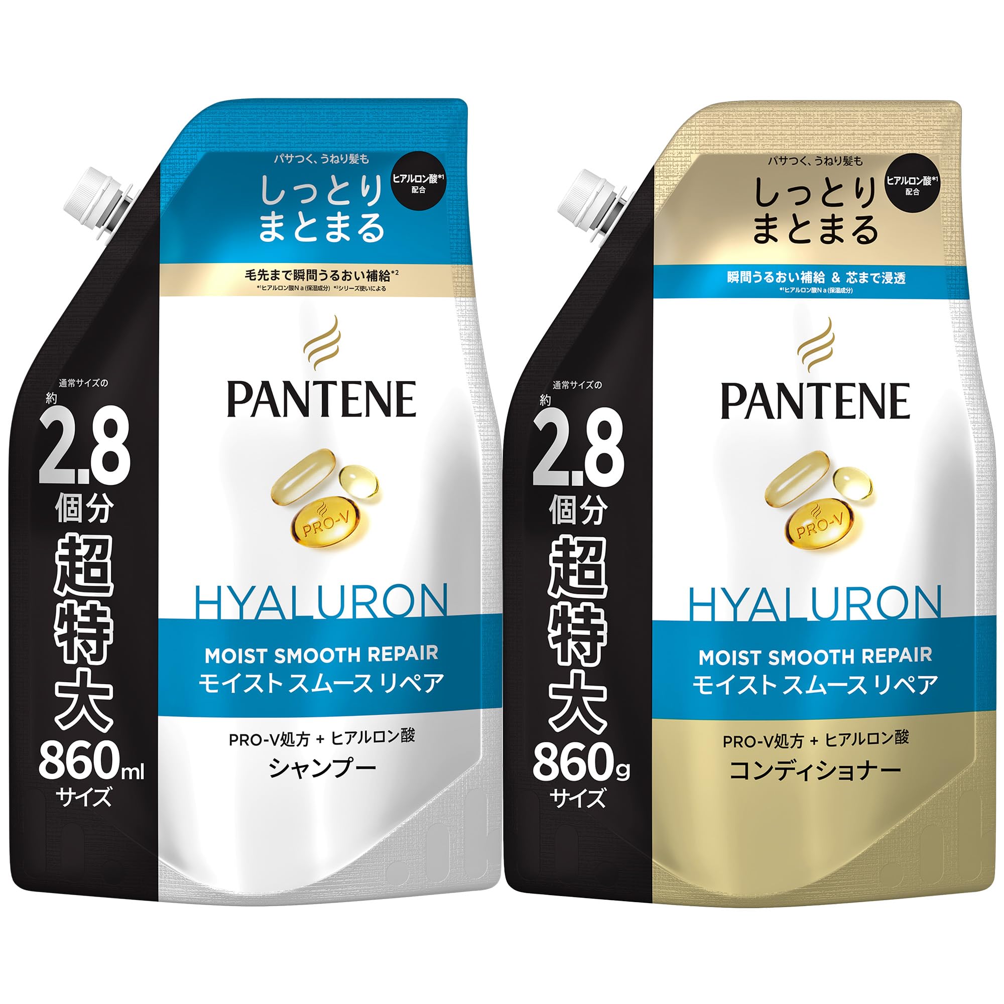 パンテーン シャンプー・コンディショナーセット 詰め替え 超特大 860mL+8…