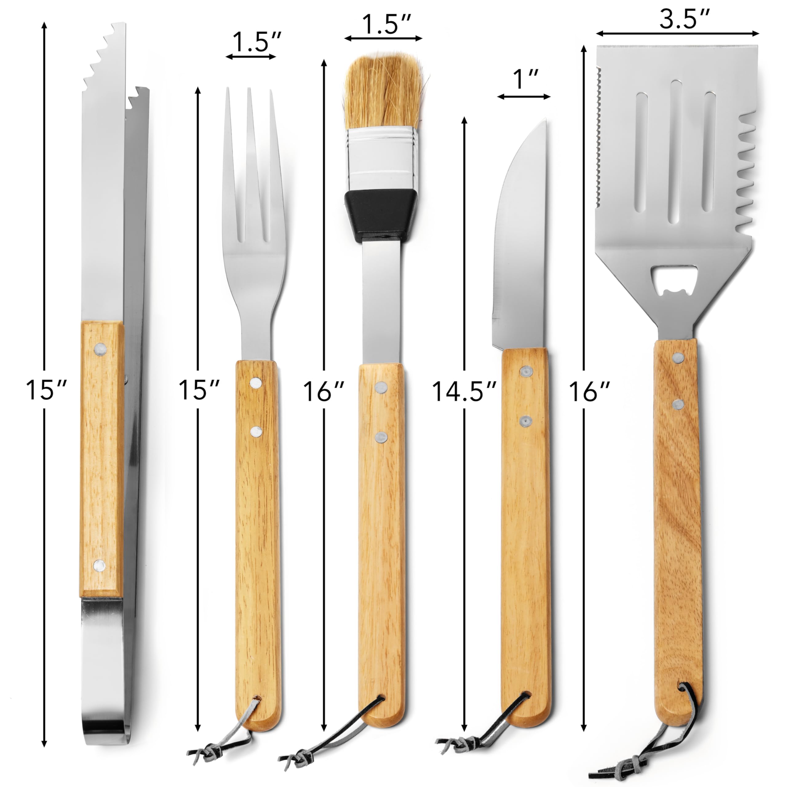Caja de herramientas para barbacoa, estuche de transporte de accesorios para parrilla, estuche de kit de parrilla, utensilio de barbacoa de bambú, utensilio de barbacoa, utensilios de barbacoa, 4