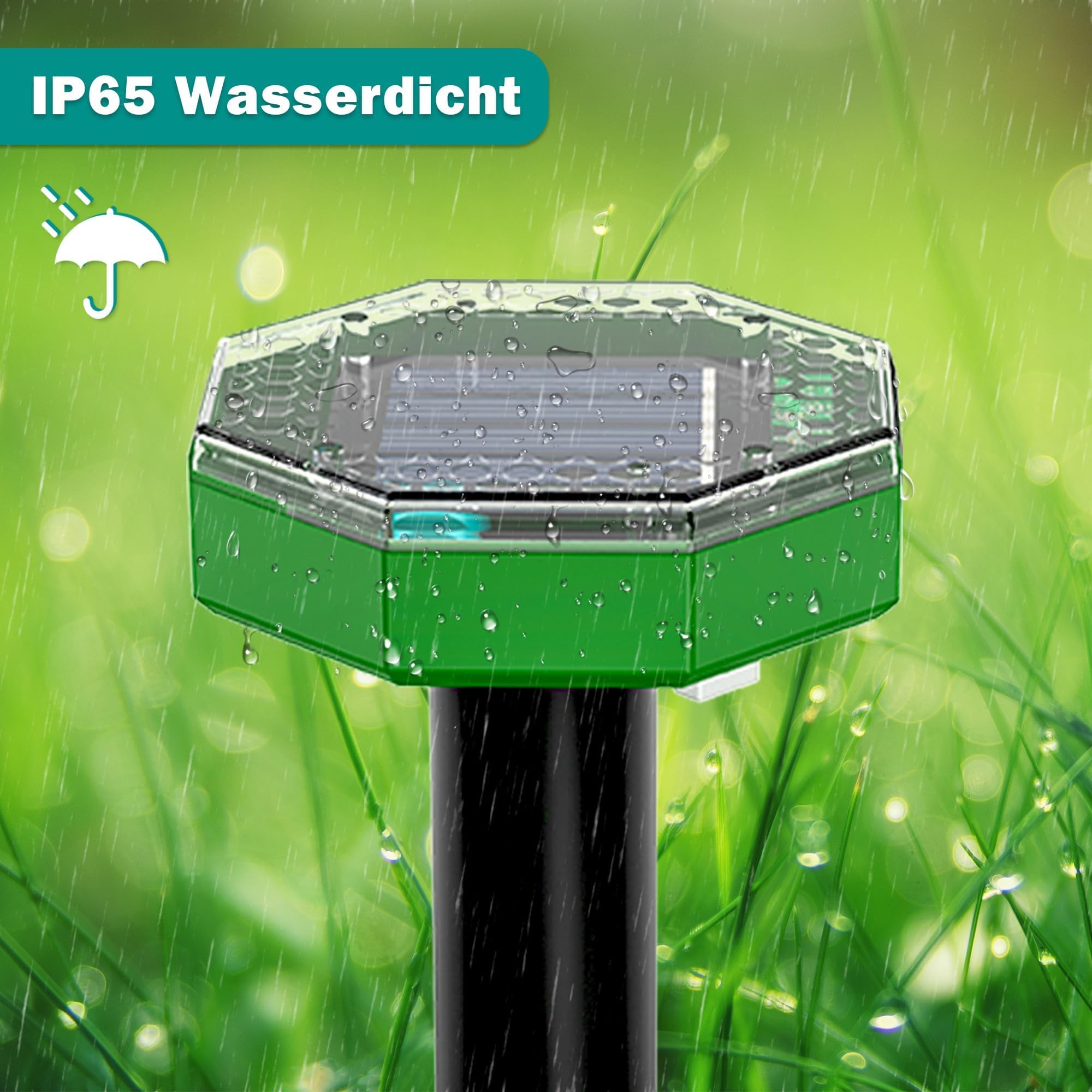 Ultraschall Maulwurf Vertreiber 6 Stück,Solar Maulwurfschreck für Vertreiben Wühlmäuse,Wasserdicht IP65, Maulwürfe vertreibens