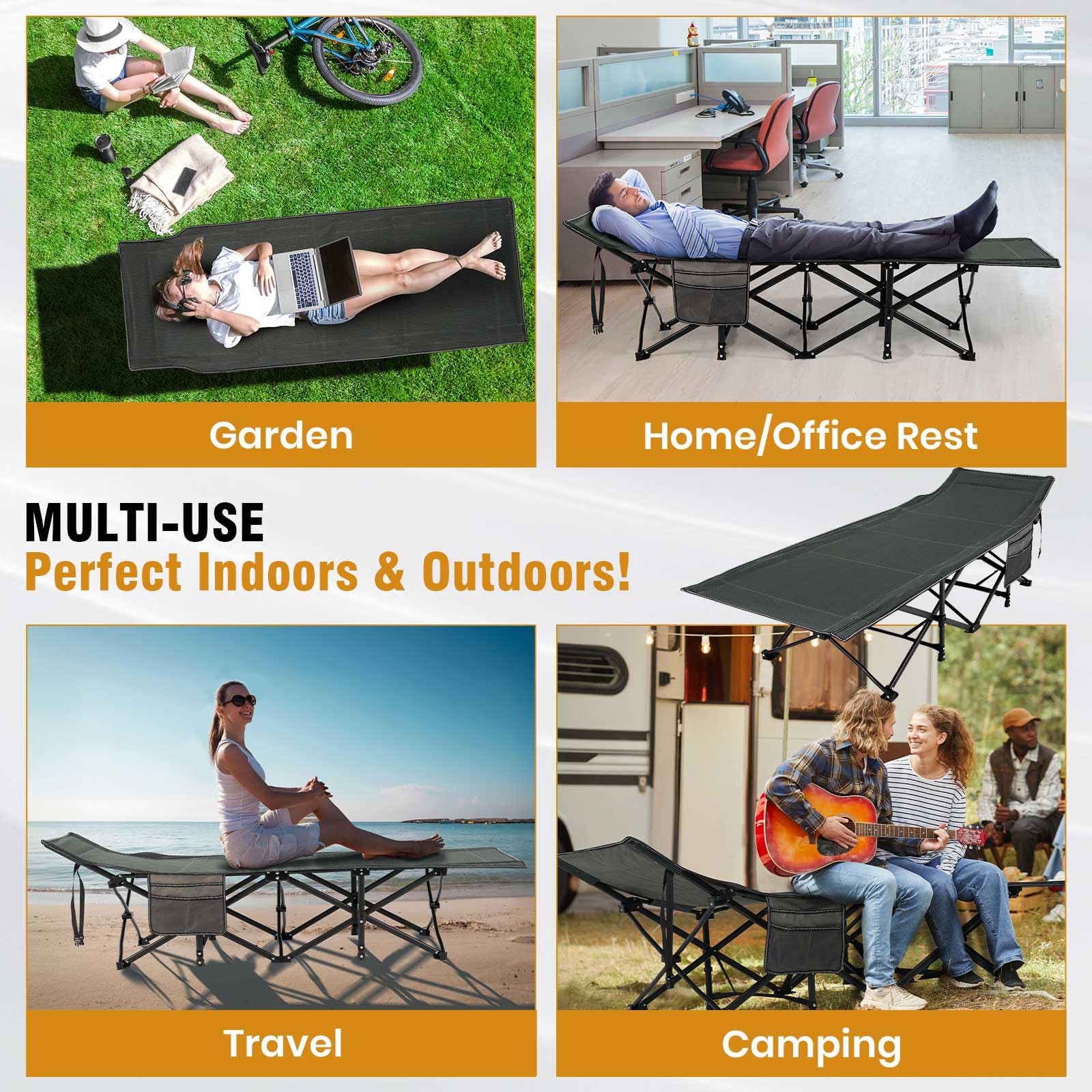 OVERMONT Oversized Folding Camping Bed for Adults