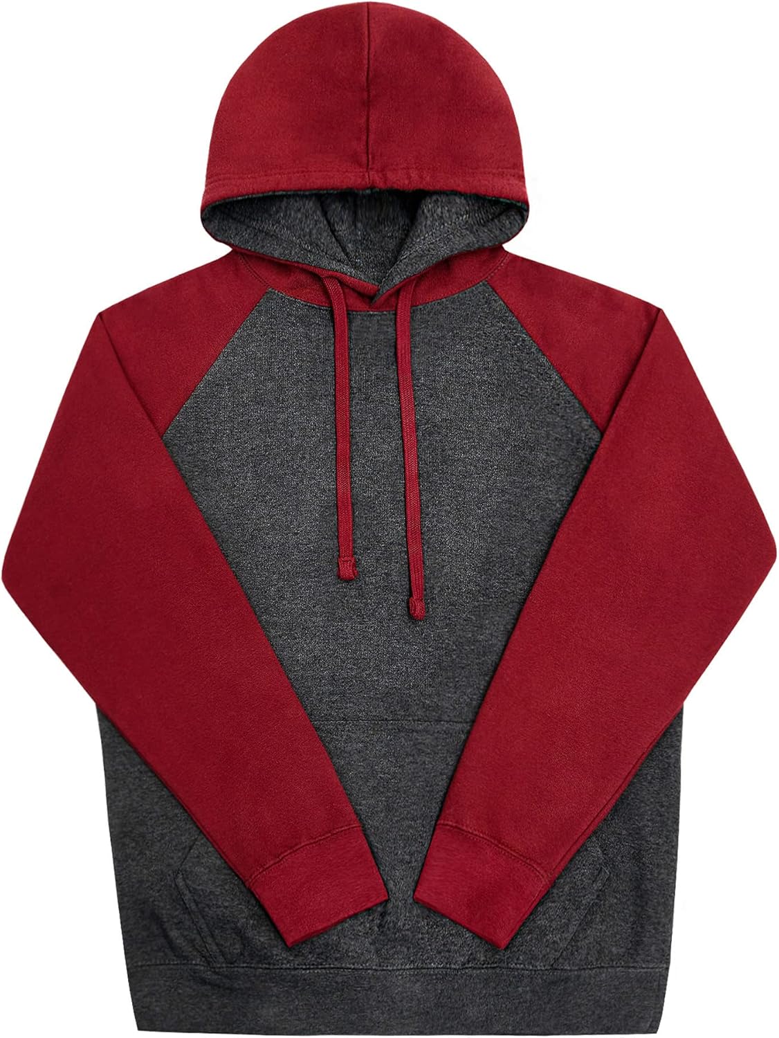 Mens HOODIE RAGLAN Premium PULLOVER Sweatshirts Tee Shirts