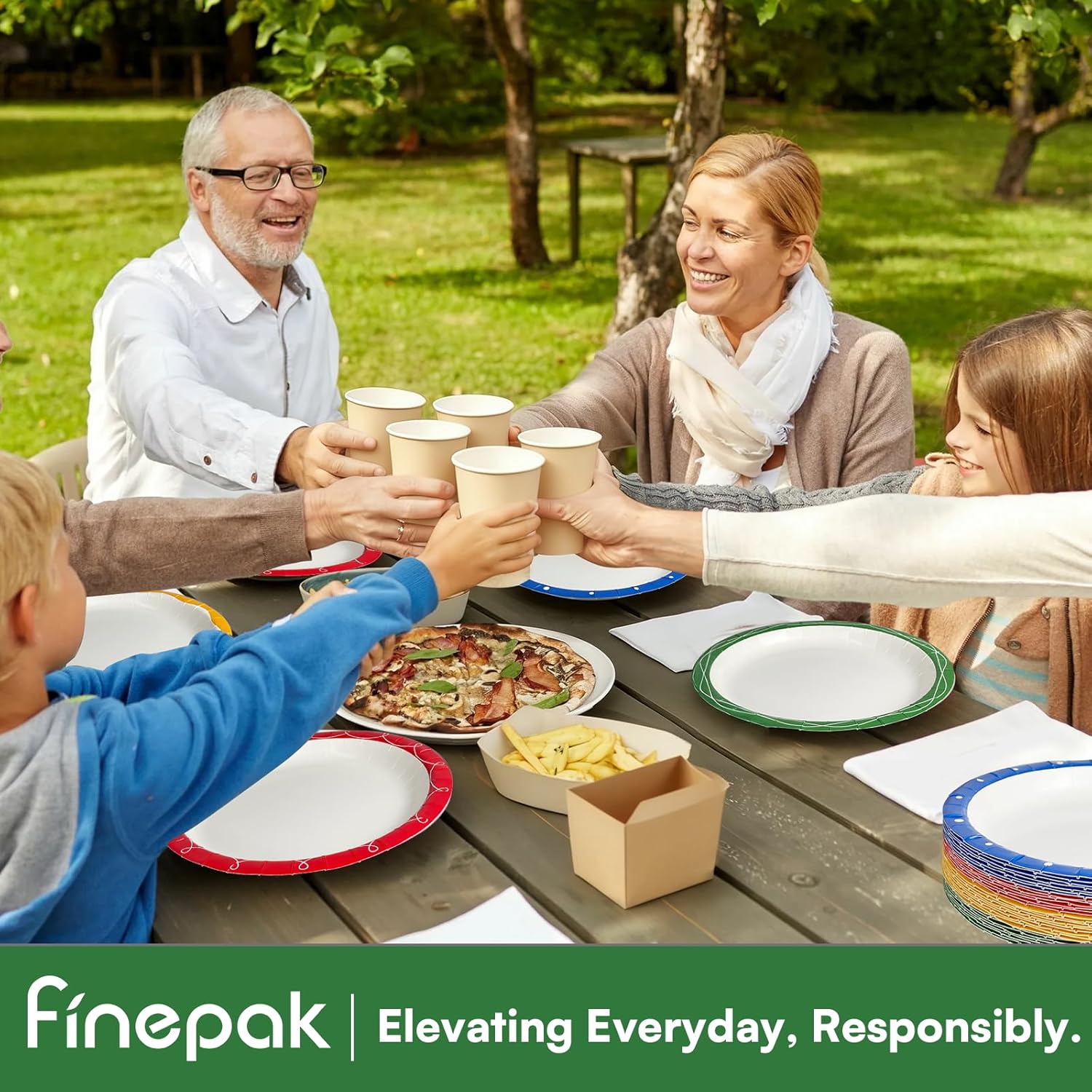 Plates Disposable Heavy Duty 9 Inch, Holiday Paper Plates for Dinner, Heavy Duty Paper Plates for Everyday Breakfast, Lunch, & Dinner Meals, Paper Household Supplies 152PCS