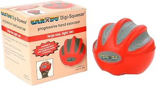 CanDo 10-1991 Digi-Squeeze Hand Exerciser, Large, Red, Light