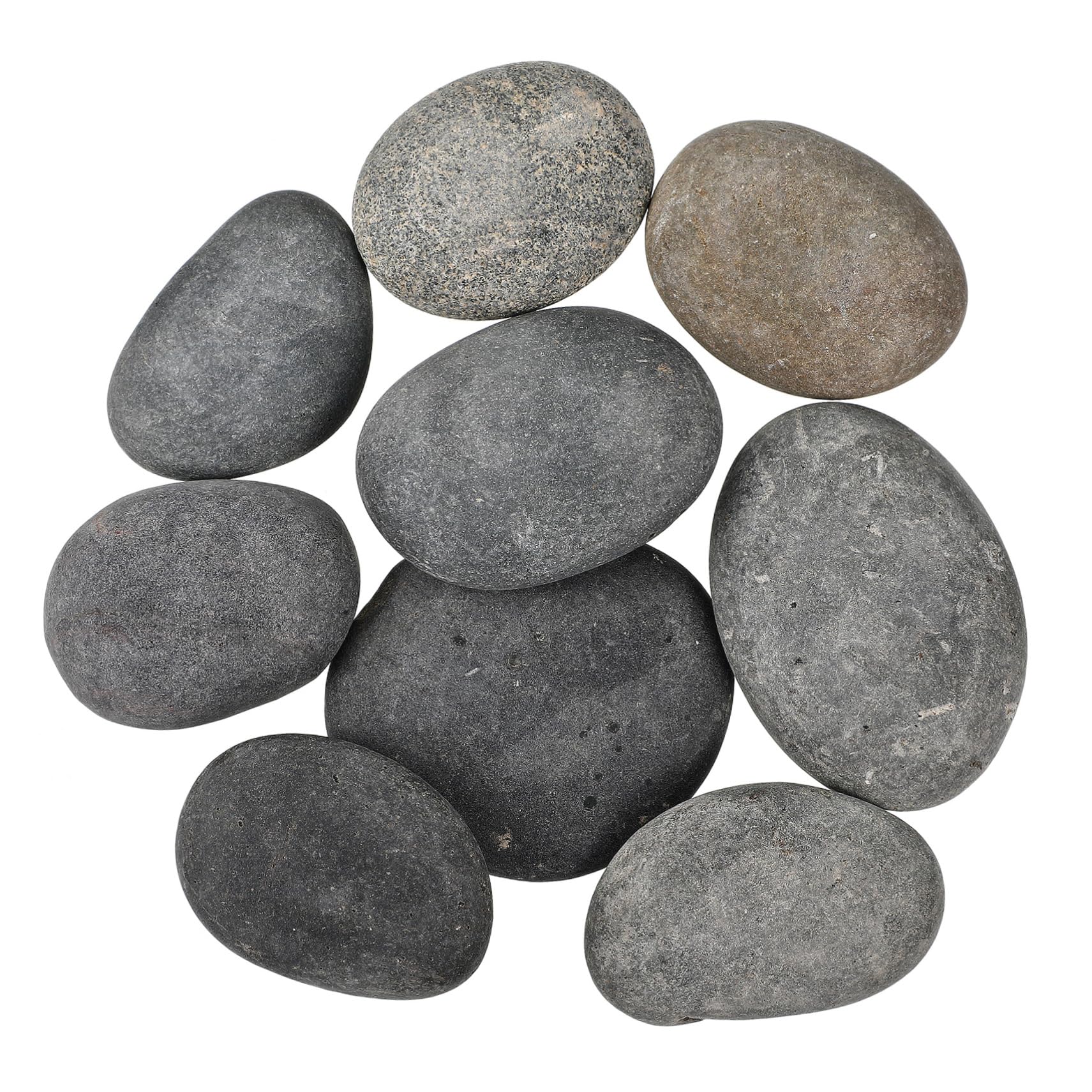 ibasenice 9 Pietre Piatt Flat per Decorazione Giardino e Progetti Artistici, 9 Pezzi di Sassi Naturali Multiuso per Interno ed Esterno