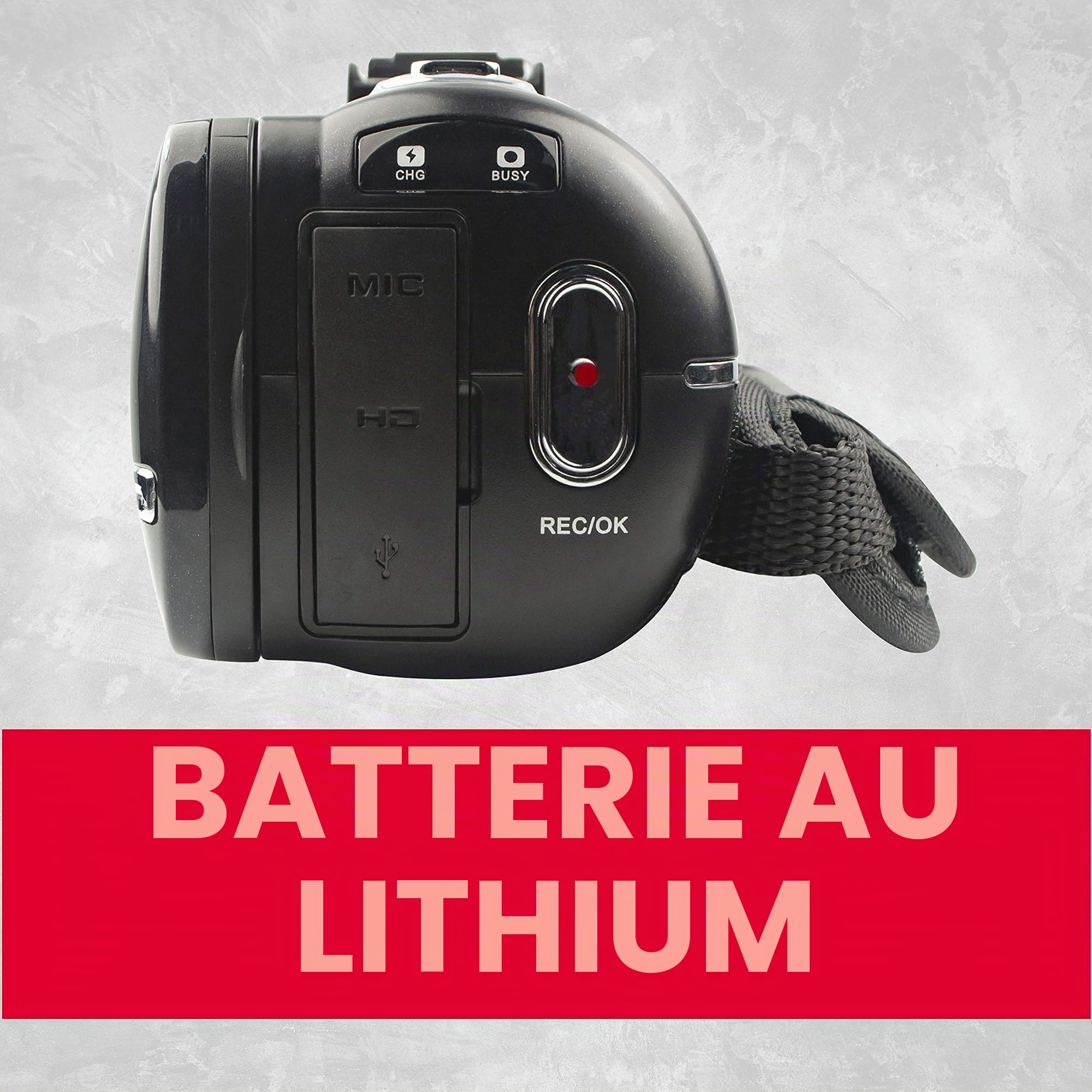AgfaPhoto Realimove CC2700 – Caméscope Numérique, 2.7K, 24MP, Écran Tactile 3'', Zoom 18X, Télécommande, 2 Batteries Lithium - Noir