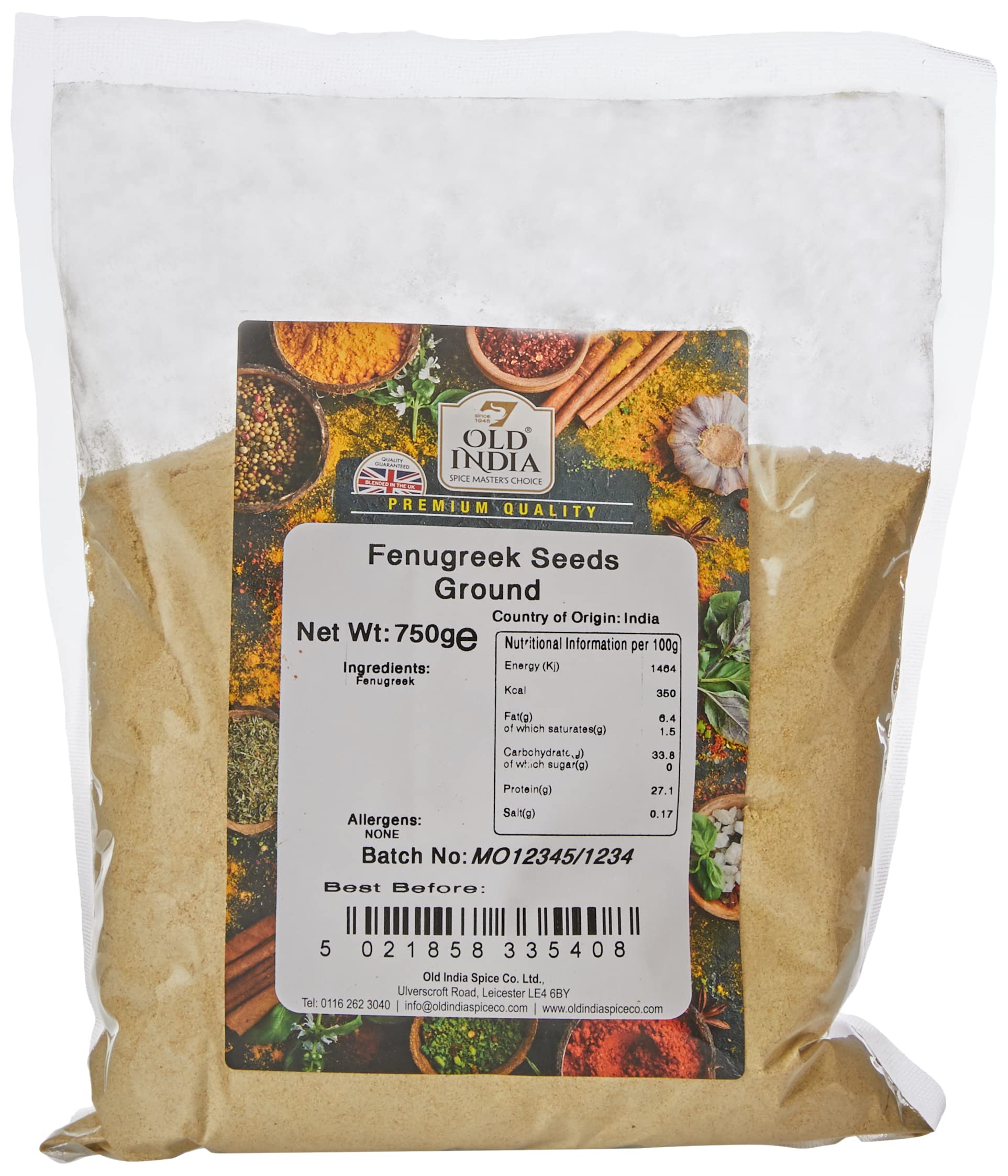 Old India Fenugreek Seeds Ground 750 g