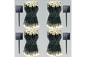 4-Pack Solar Lit Outdoor Christmas Wreaths