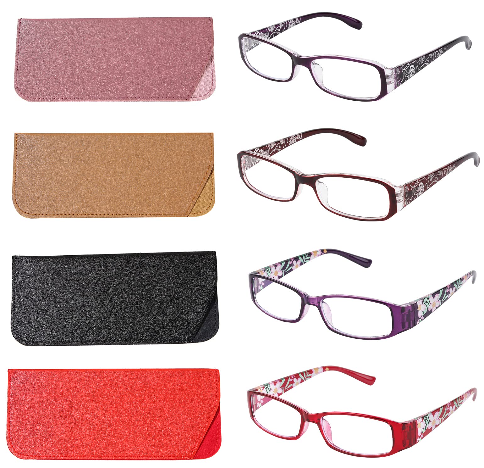 Eanetf Reading Glasses Women Blue Light Blocking Lightweight Compact Readers Computer Eyeglasses