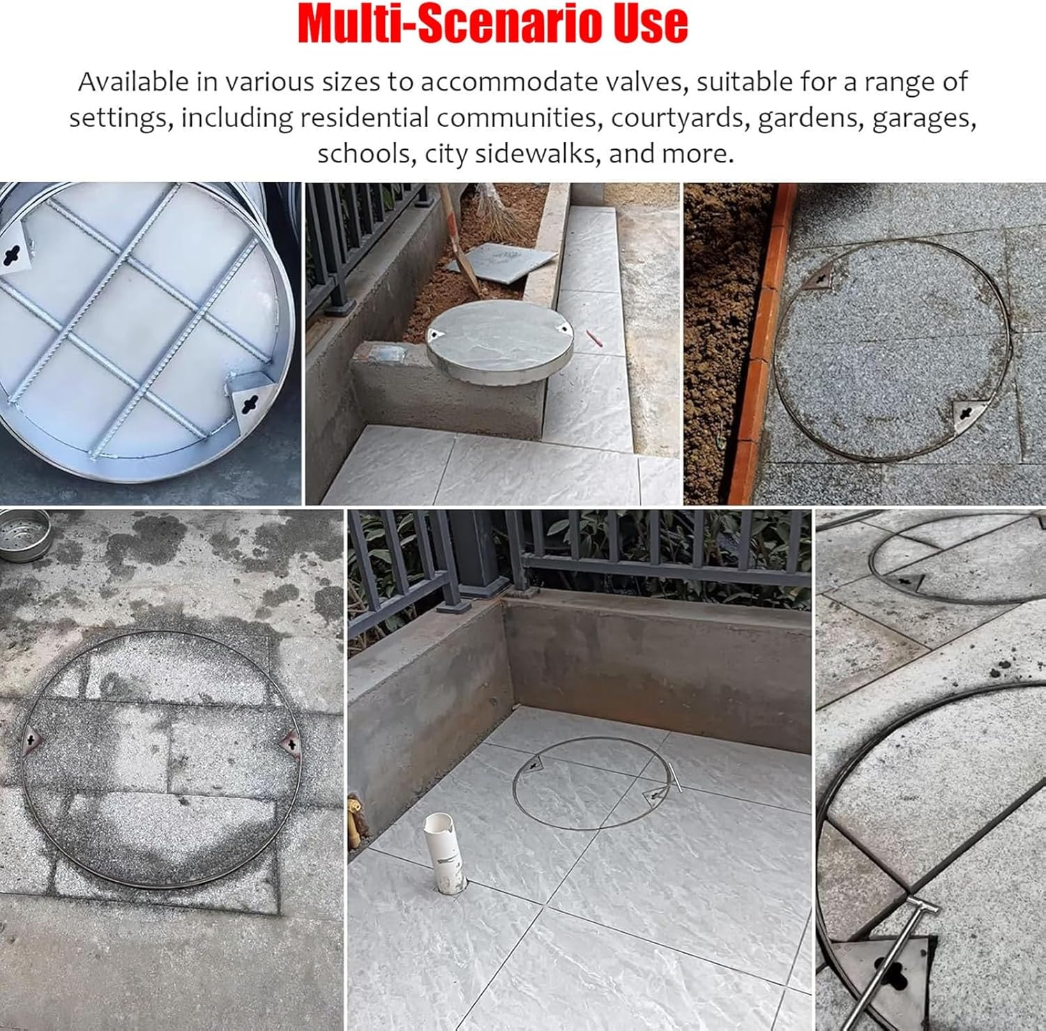 Customizable Invisible Recessed Septic Tank Covers - Heavy-Duty Manhole Cover for Driveways, Docks, Highways & Pavements - Durable Load-Bearing Design