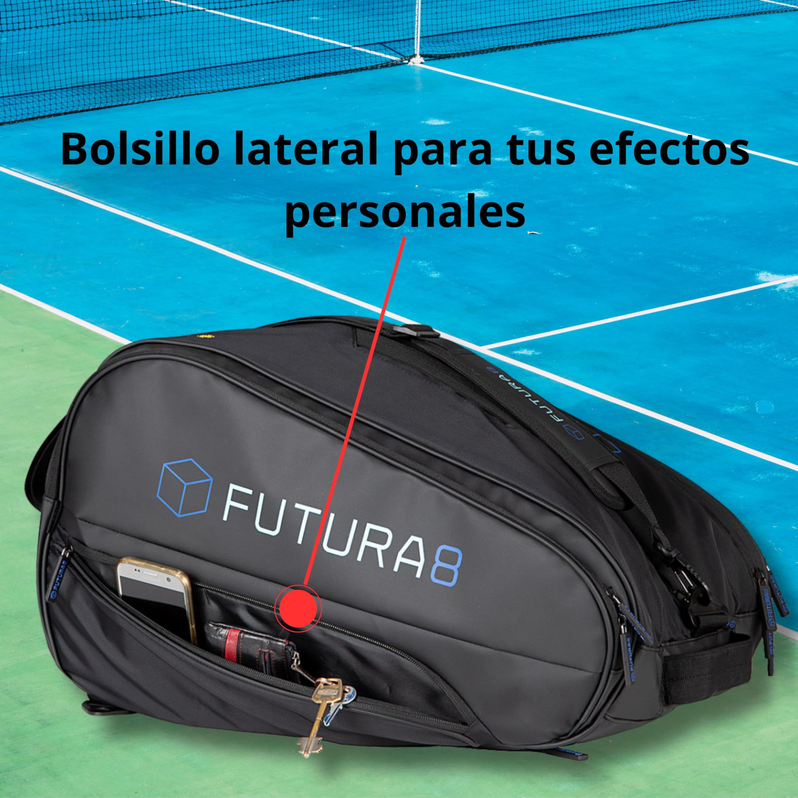 Paletero de Pádel Hombre y Mujer, Compartimento Térmico, Protege hasta 4 Palas, Ideal para Entrenamientos y Torneos, Jugadores de Pádel, Mochila Grande, Resistente y Ergonómica