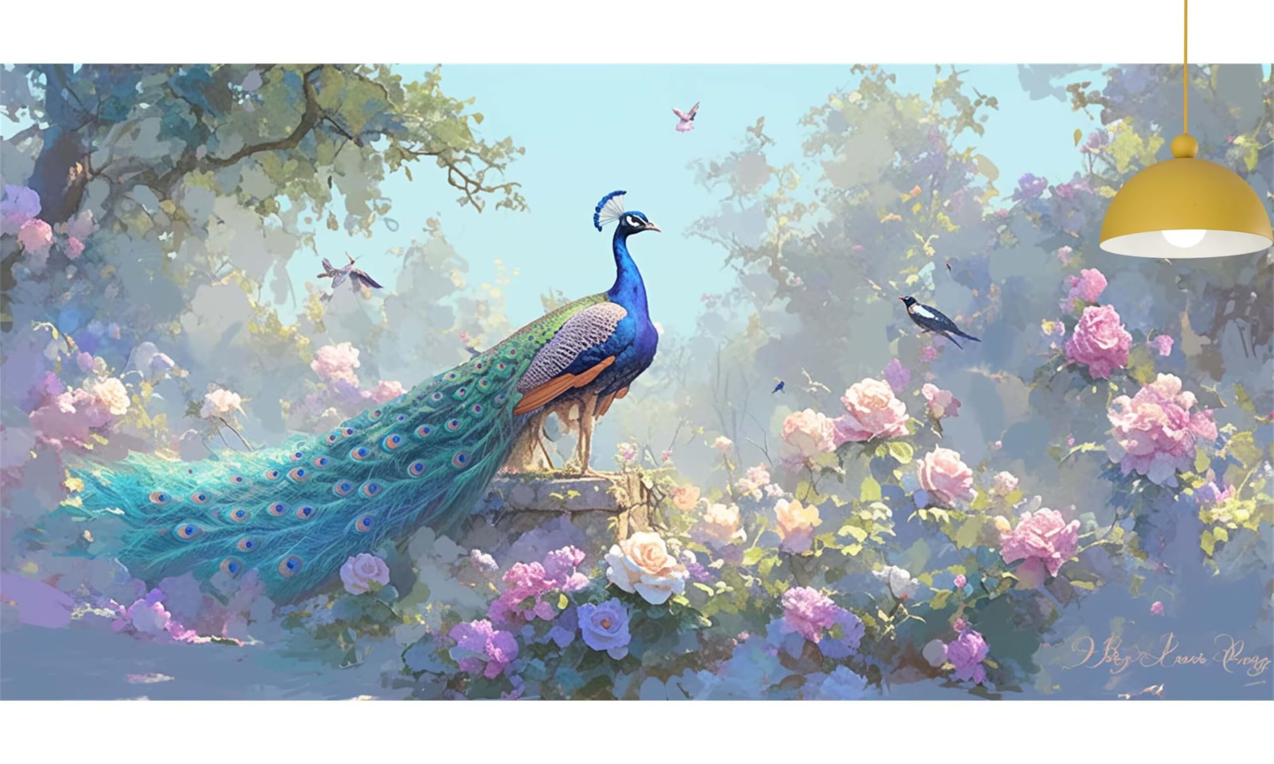 Peacock Diamond Art Flower Diamond Painting Arts and Crafts dla dorosłych, zestaw do malowania diamentami 5D, dorosłych, Crysta, haft krzyżykowy, rękodzieło, obrazy, zestaw do haftowania dla