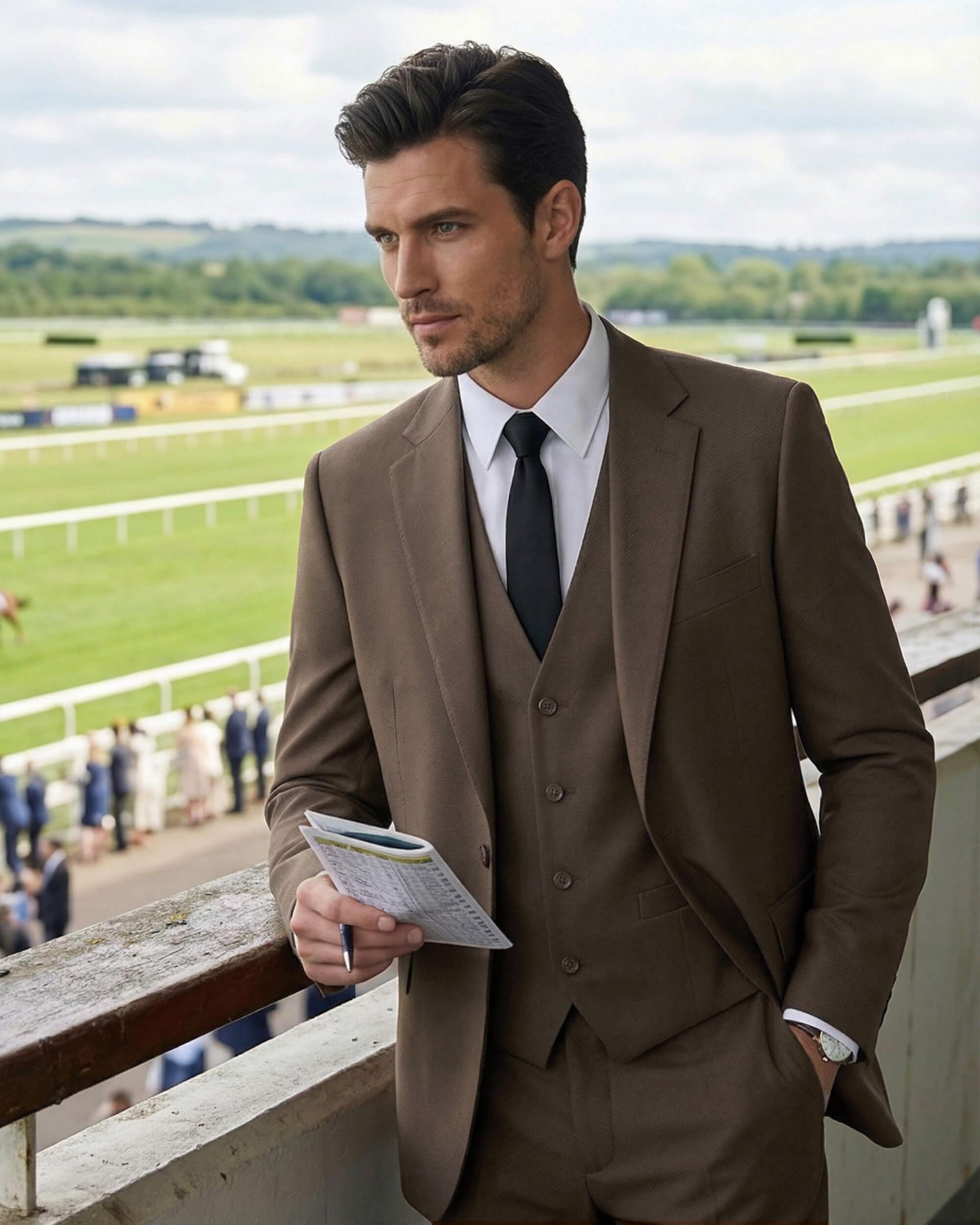 Traje de Tres Piezas Slim fit para Hombre Esmoquin Formal Chaqueta Blazer Chaleco y Pantalones Ideal para Boda Fiesta de graduación Evento y Negocios