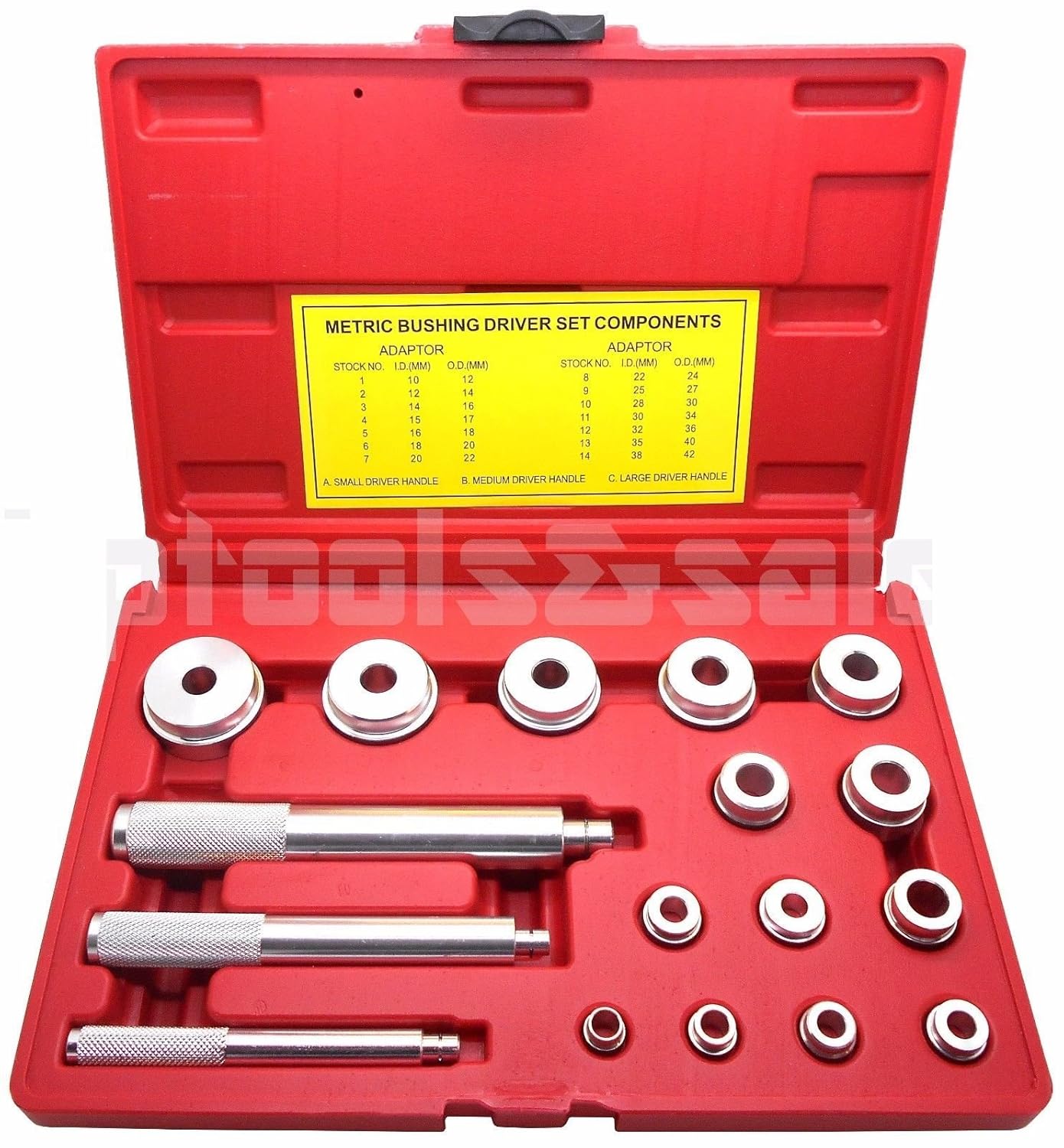 17pc Metric Bushing Bearing Driver Aluminum Install Remove Set 1042mm Industrial