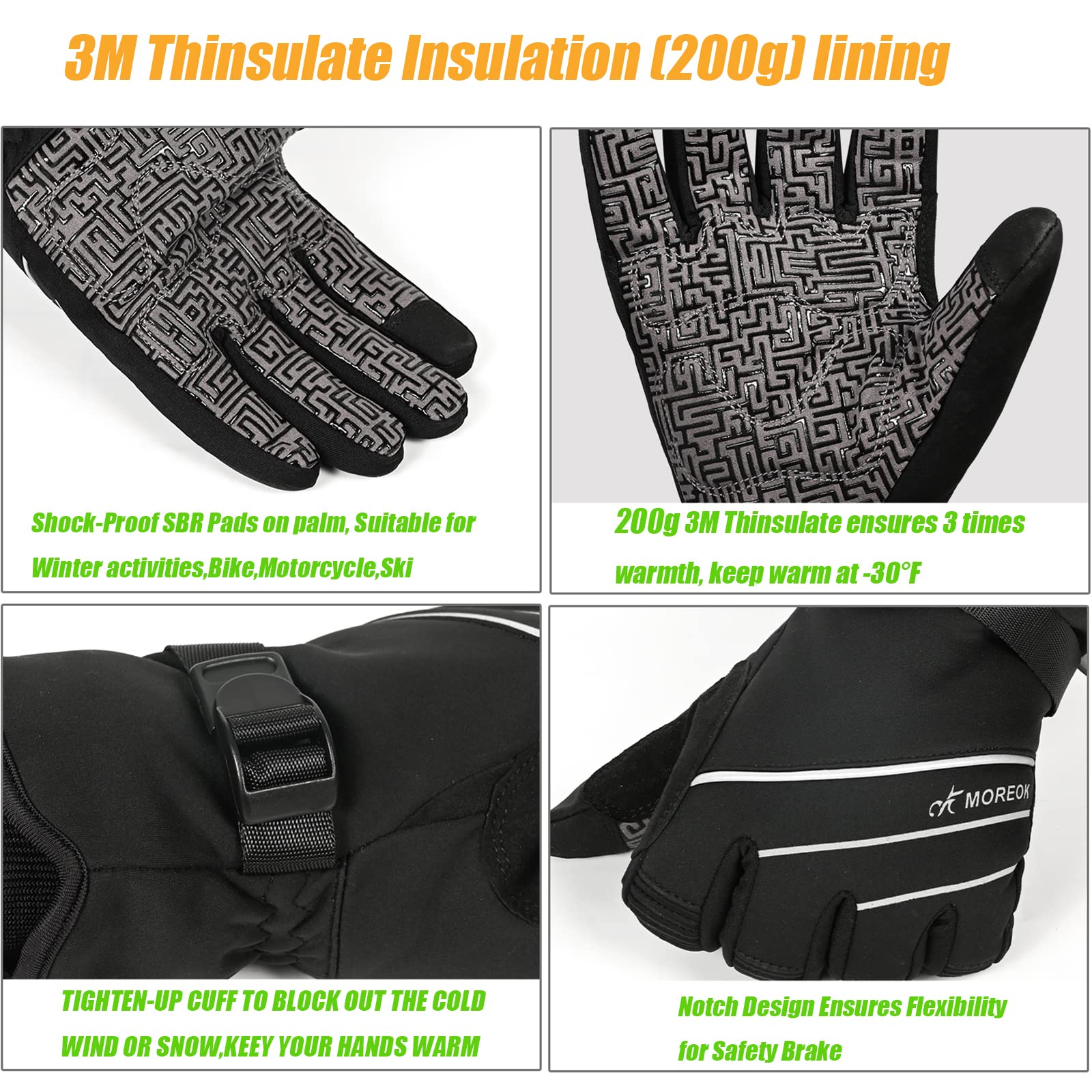 Guantes Calefactables Svpro Para Hombre Y Mujer - Impermeables, Pantalla Táctil - Para Esquí, Ciclismo, Invierno