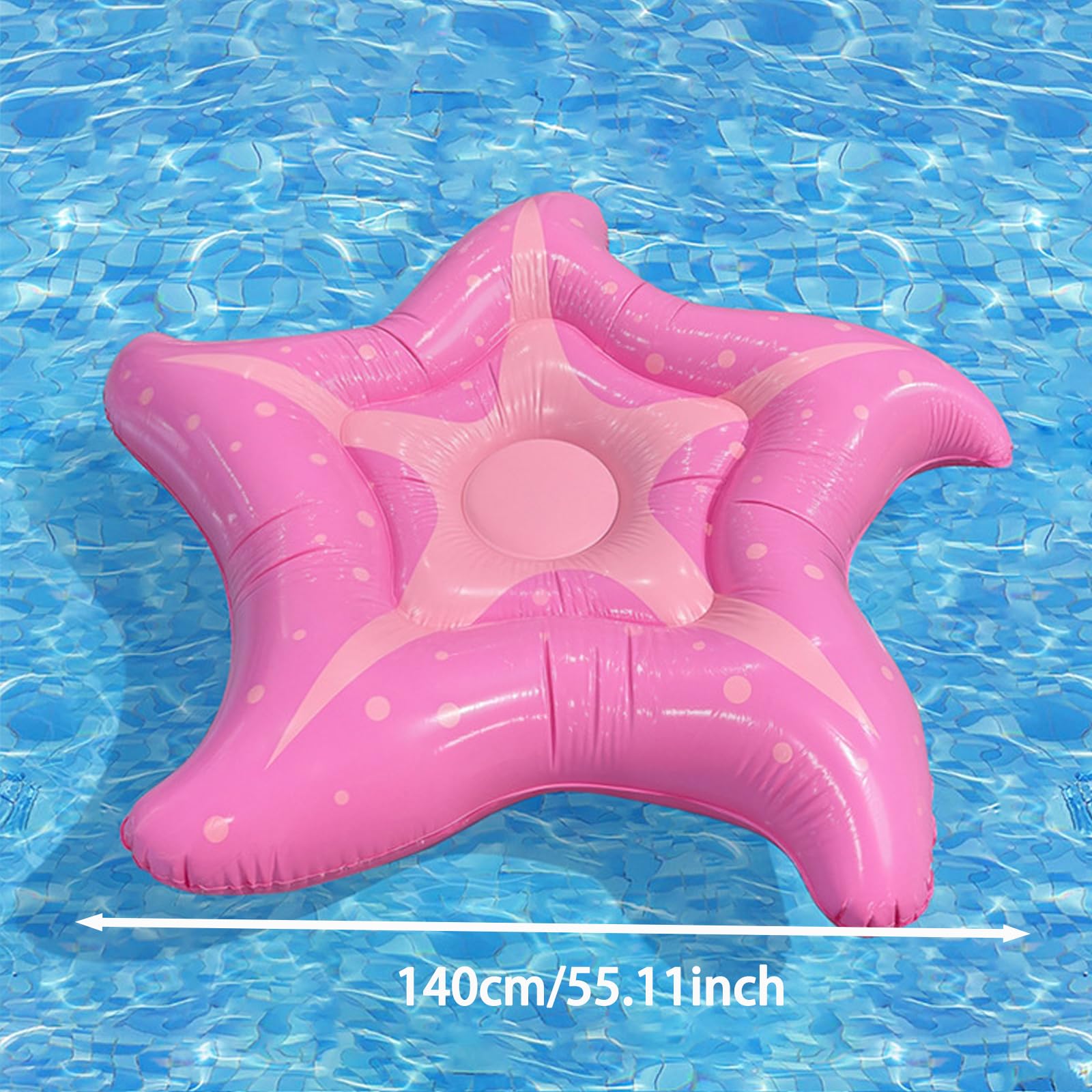 Amaca Gonfiabile Adulti Stella Marina Amaca Galleggiante Piscina Gonfiabile 150 cm Materassino Piscina, Amaca Gonfiabile da Mare, Feste In Acqua, Spiaggia Estiva - 2