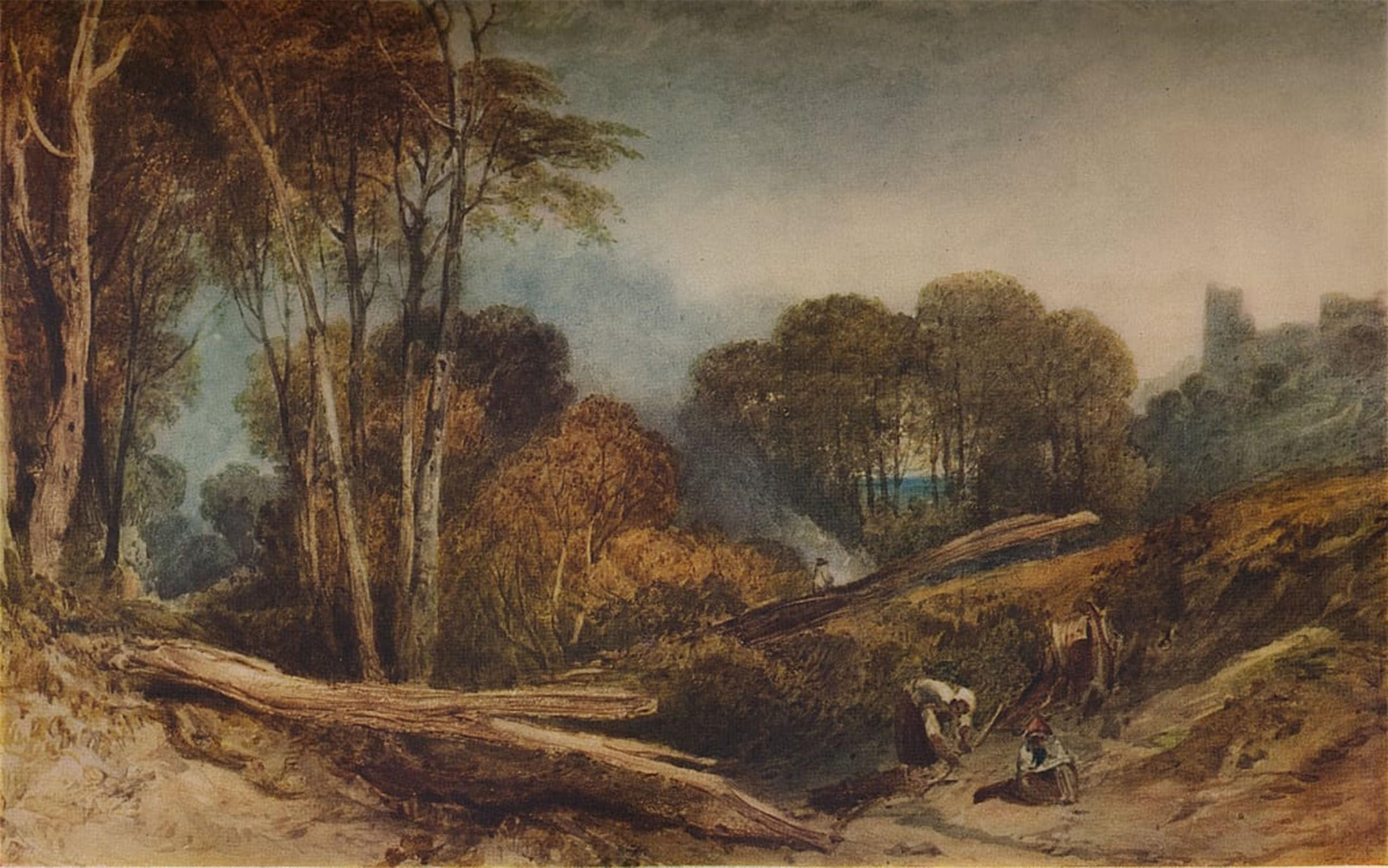 Tableaux Toile Château de Beeston Turner - Impression d'Art Premium - 5
