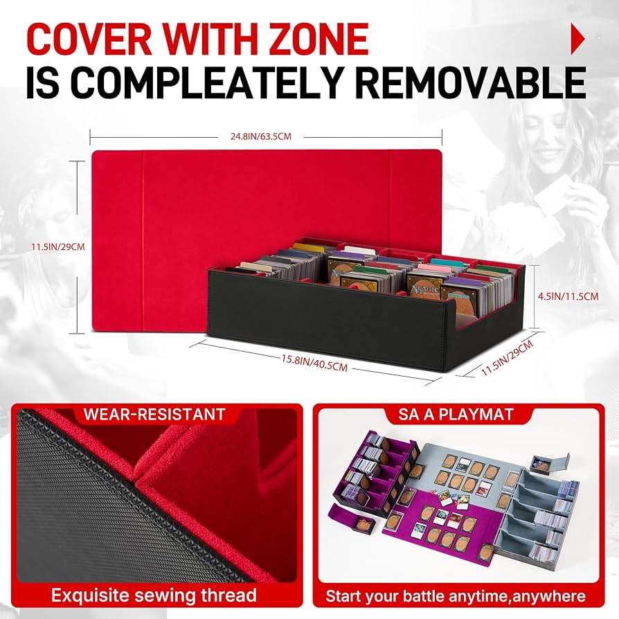 Amazon.com: Scimi Magnetic Leather Trading Card Storage Box - 5