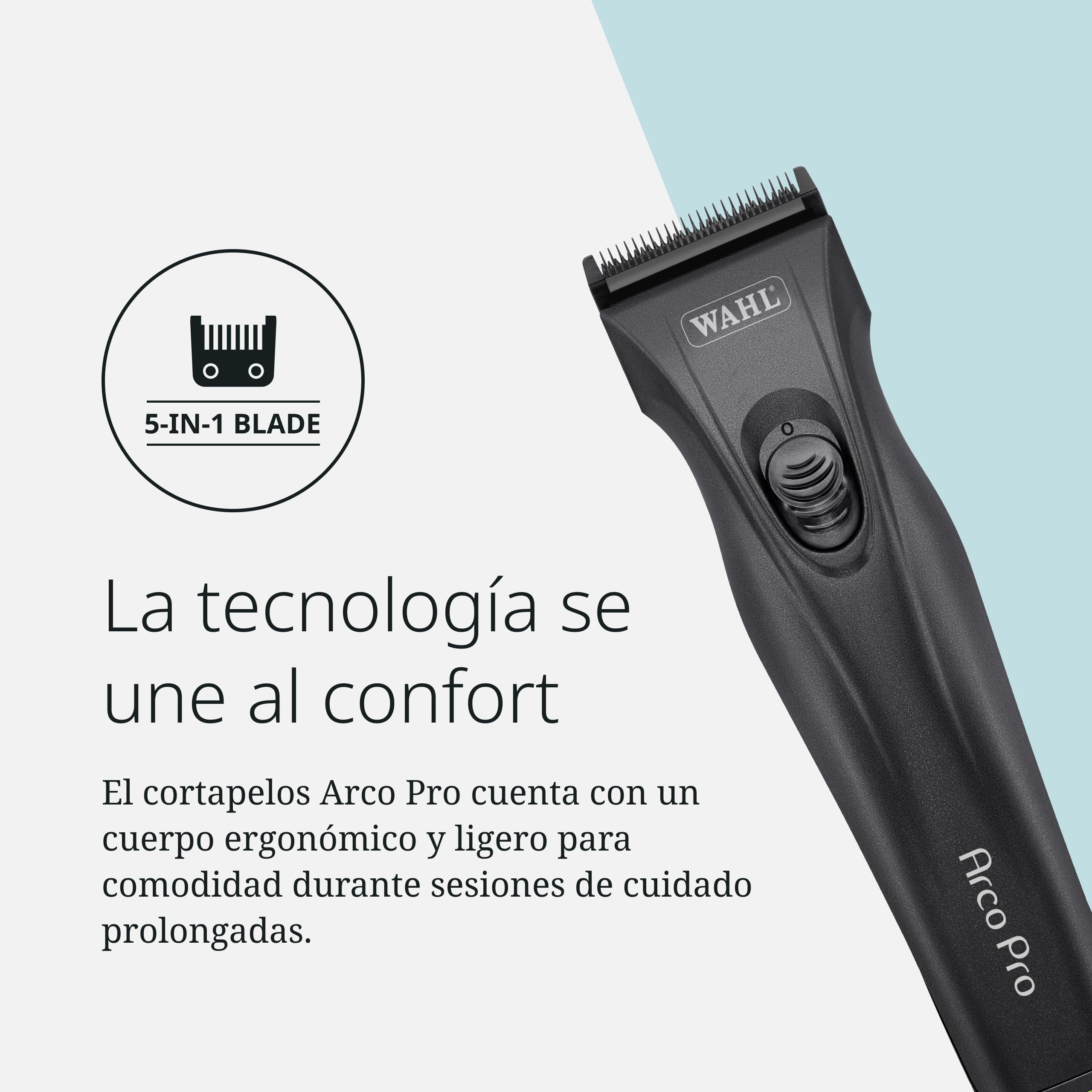Moser Arco Pro, Cortapelos Inalámbrico para Perros y Gatos | Cortapelos Inalámbrico para Perros y Gatos, Motor Silencioso, 2 Baterías Li-Ion, hasta 120 Minutos, Cuchillas Ajustables