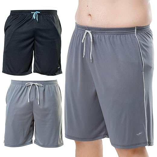 Kit 2 Short Bermuda Plus Size Academia Elite Masculina Dry Fit Fitness com Bolso