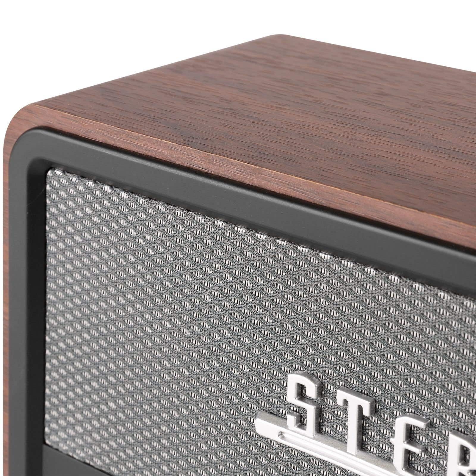 Audizio Foggia, Retro Radio, DAB Plus Radio, Bluetooth, Batterie- Netzbetrieb, Radiowecker, FM, 20 Speicherplätze, AUX, Alarm Küchenradio Vintage, Grau