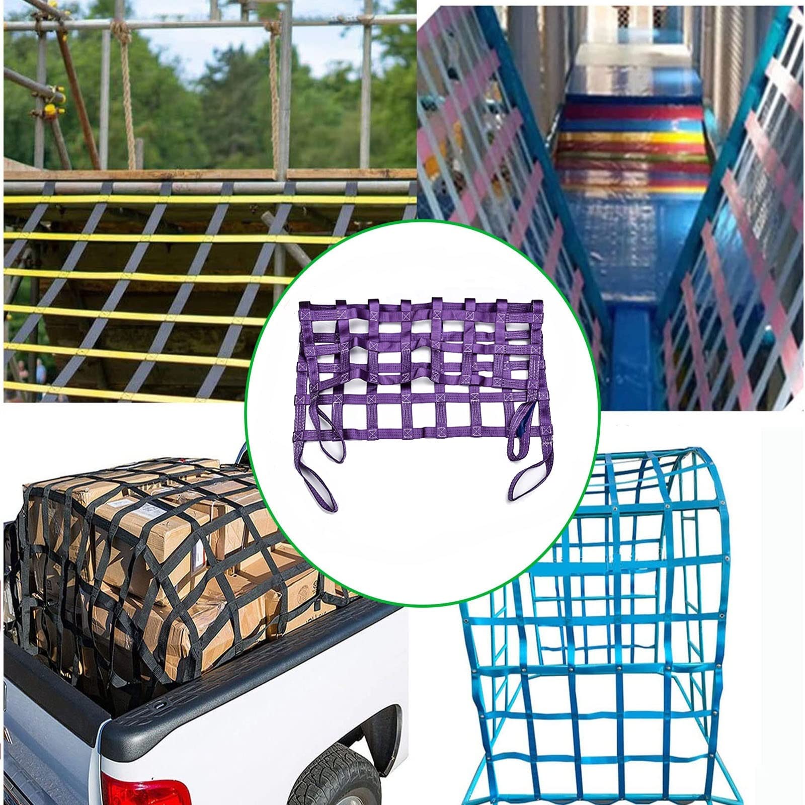 Hebenetz Für Hängende Ladung - Sicherer Hängendes Hebe-Gepäcknetz, Flaches Nylon-Frachtnetz, Anhebendes Netz Des Seils, Elastisches Frachtnetz, Reißfeste Cargogurte, Cargo-Hebetasche ( Size : 1.5 X 1.