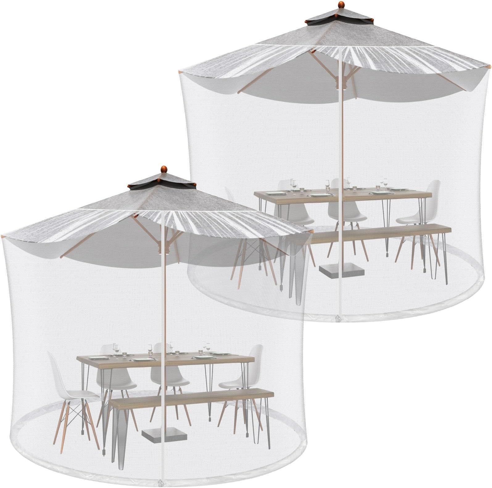 LiveGo Patio Umbrella Mosquito Net, Universal Canopy