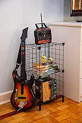 Estante Expositor 2 Nichos Organizadores 30x30cm Multiuso Expansível Aramado (Preto)