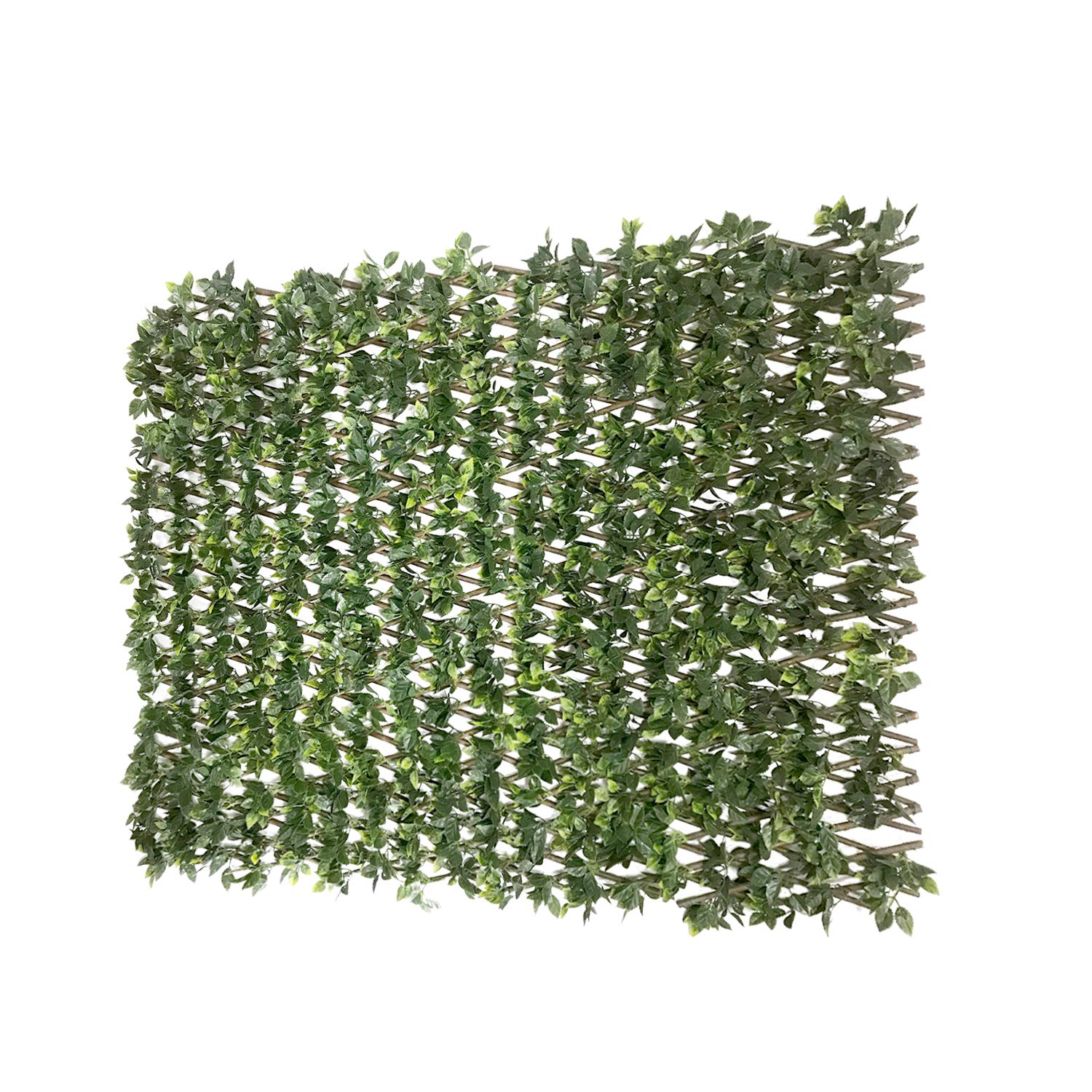Artificial Ivy Fence Expandable/Stretchable Privacy Fence Screen Leaf, Single Side Leaves and Vine Decoration for Outdoor, Garden, Yard Rose 1 Piece