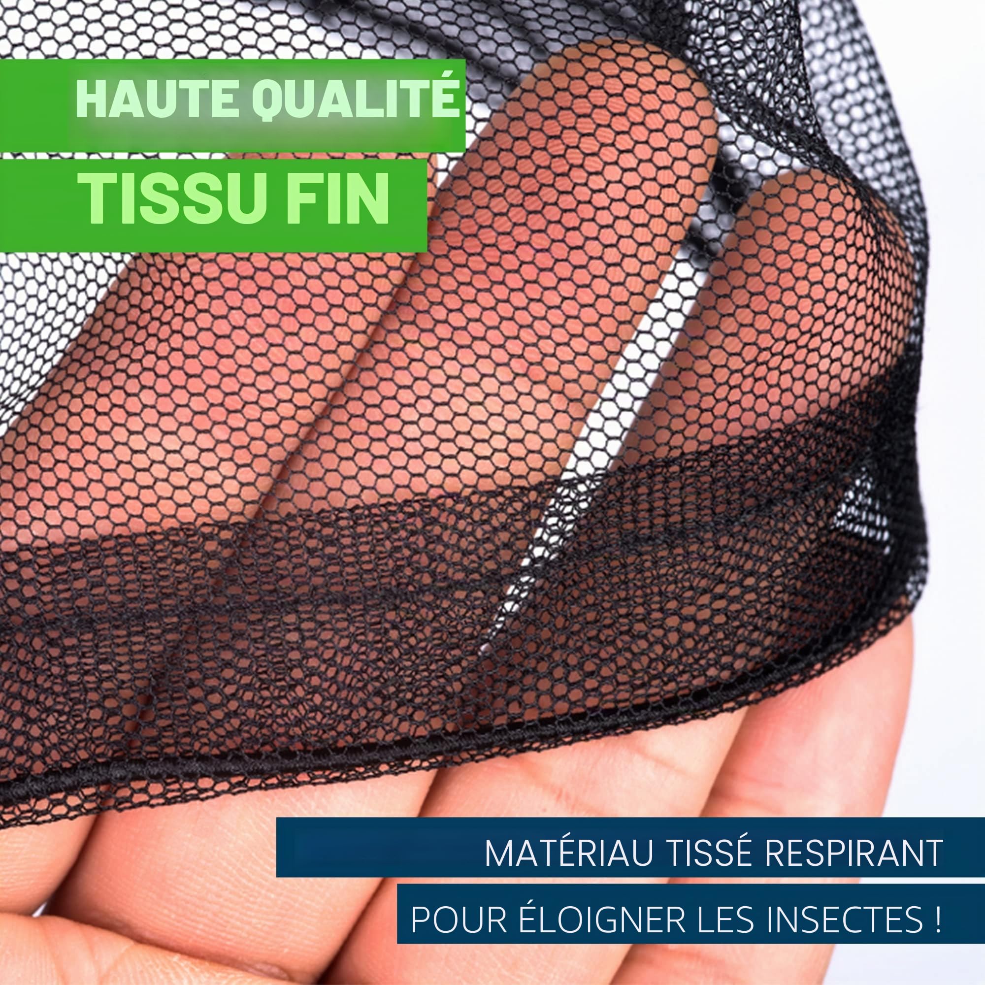 MEKKAPRO Moustiquaire pour Lit De Camping avec Sac de Transport, Compact et Léger, Moustiquaire Lit Camping Convient aux Sacs de Couchage, Lits et Tentes, 220 cm x 120 cm x 120 cm (1 Place)