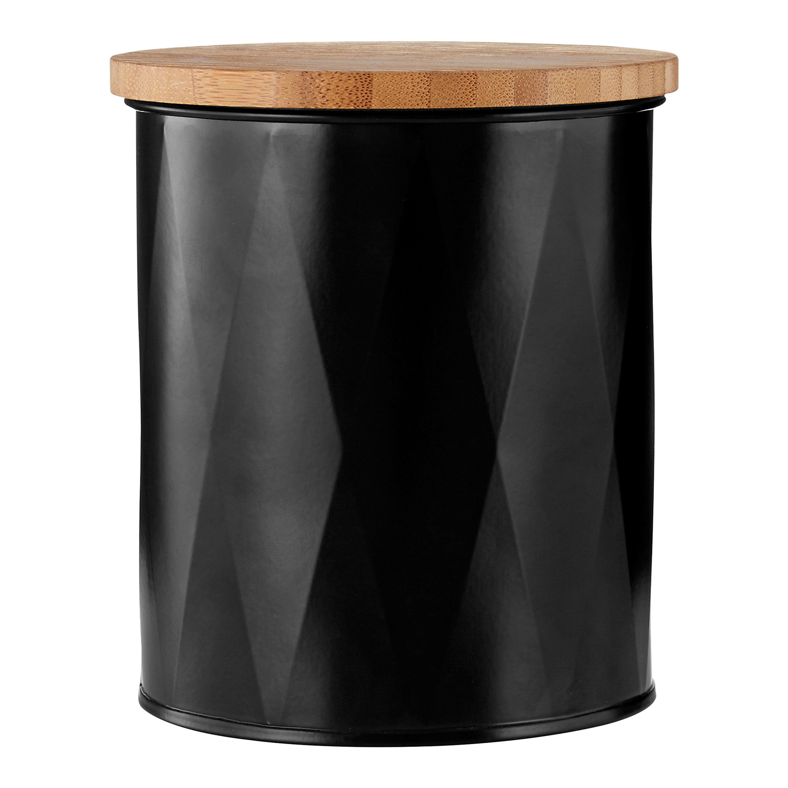Premier Housewares Rhombus Storage Canister, Black, Small