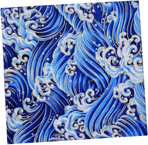 Miniatura 4 de Paquete de 5 piezas de tela de algodón para manualidades, parches cuadrados, 20 x 20 pulgadas (19.7 x 19.7 in), coloridos manteles de algodón estilo