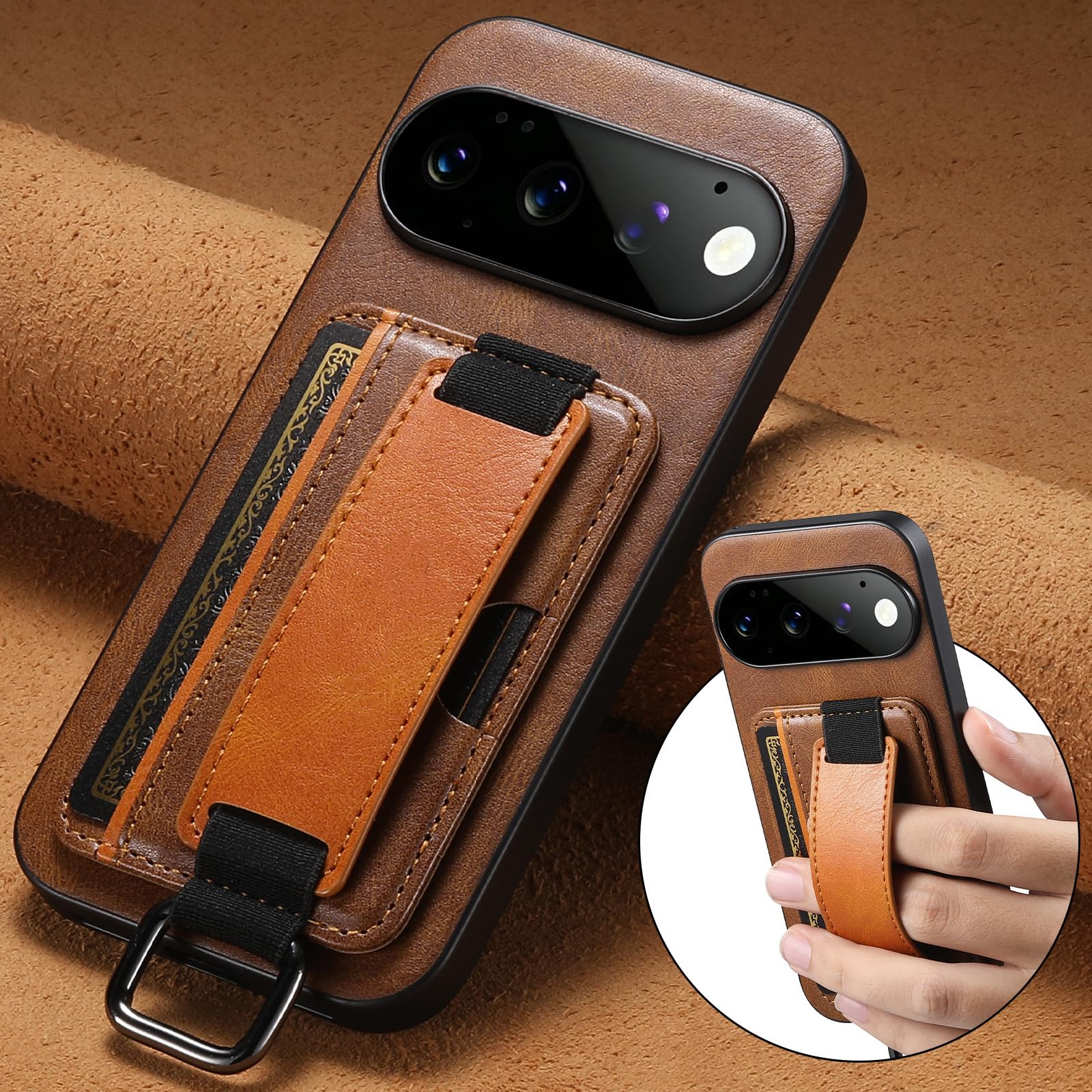 Cover Per Google Pixel 11 Pro XL/ 11 Pro/ 11, Cinturino Da Polso Pieghevole