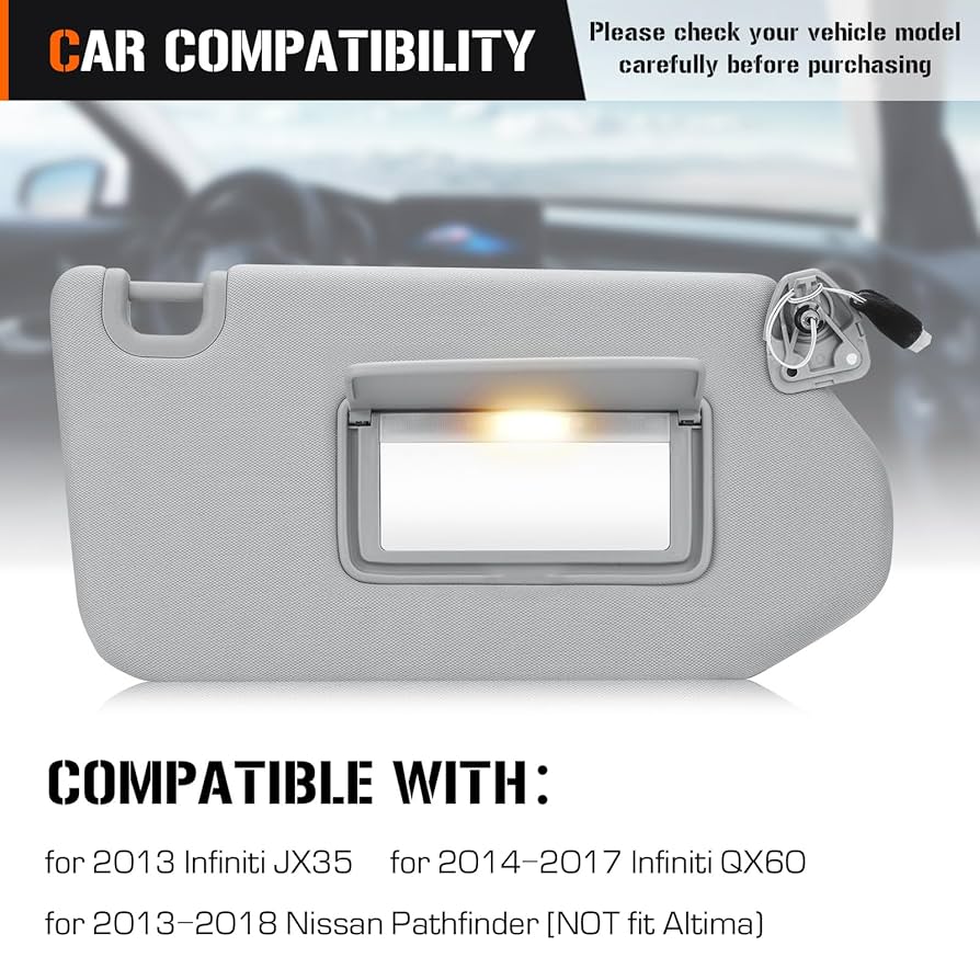 Amazon.com: Sun Visor with Light for 2013-2018 Nissan