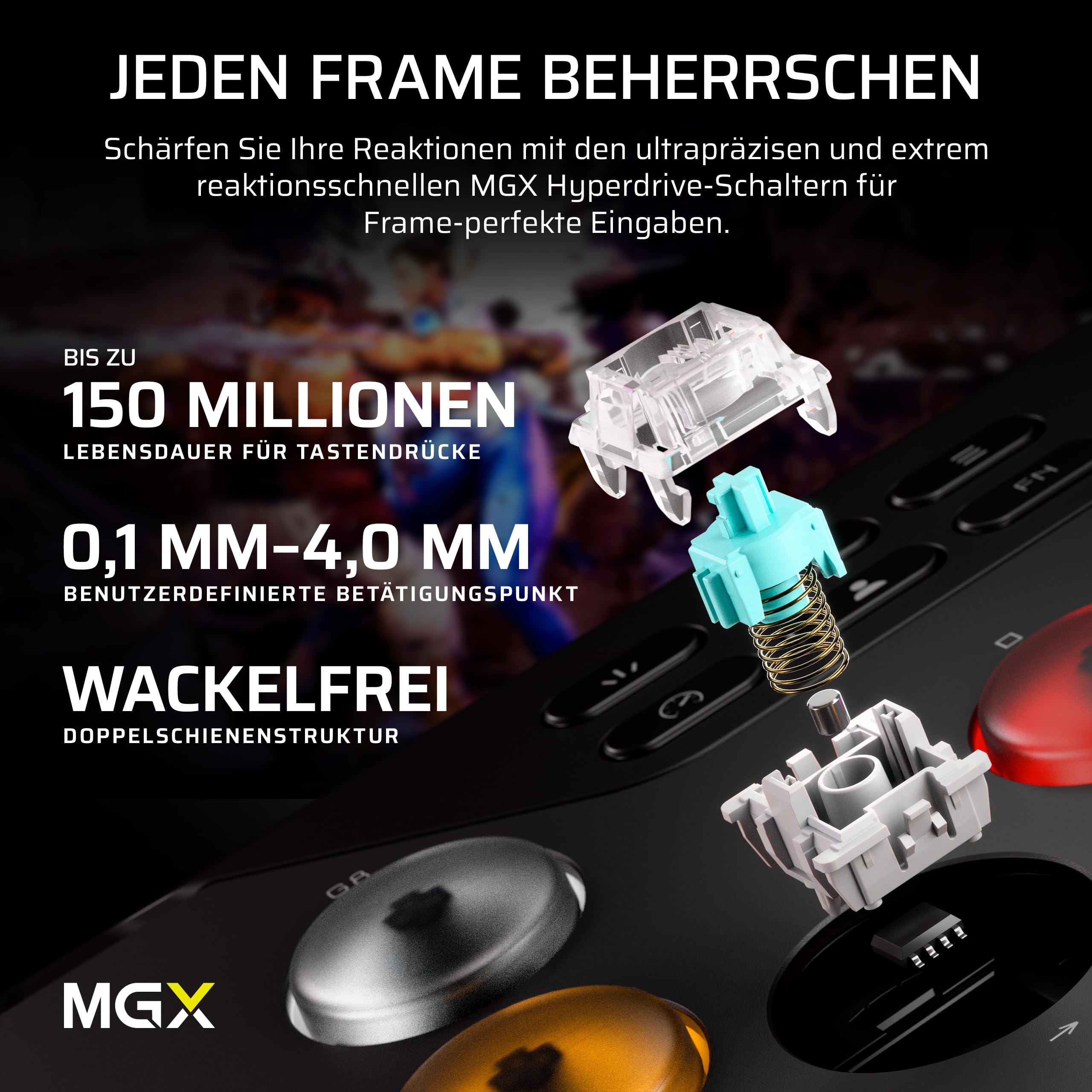 Corsair NOVABLADE PRO Kabel-und Hebelloser Controller mit Hall-Effekt | 15-Haupttasten-Layout, 1000Hz-Polling, 2,4 GHz Kabellos, SOCD, MGX Hyperdrive Hall-Effekt-Magnetschalter, PS5, PS4, PC
