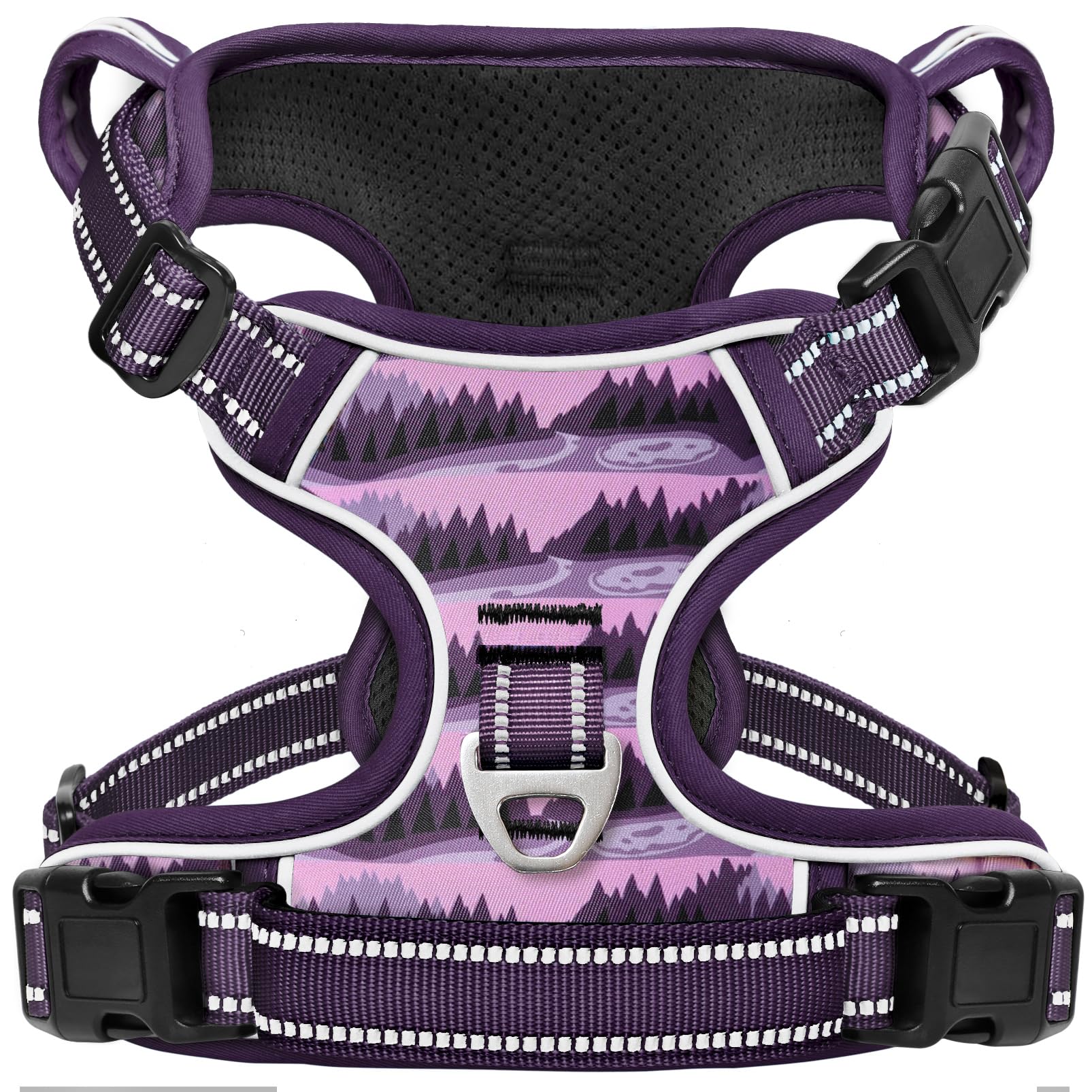 Timos Dog Harness,No-Pull Pet Harness Adjustable Soft Padded Dog Vest,Reflective No-Choke Pet Oxford Vest with Easy Control Handle for X-Small Dogs,Moon Night,XS — image 1