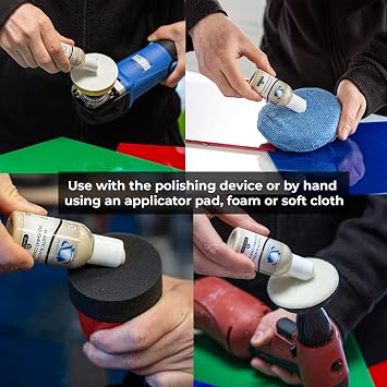 Glass Polish 1.7oz (50ml) Plastic & Acrylic Polishing Compound for Professional High-Gloss Micro Finishes - GP14017