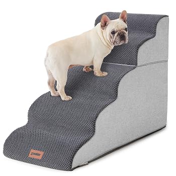 ZOMISIA 22.8-Inch Split 5-Step Foam Dog Stairs