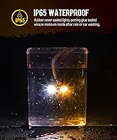 Vista 4 de Partsam 10 unidades de luz LED redonda de doble color de 3/4 pulgadas, color ámbar a blanco, luz lateral auxiliar de luz lateral, aprobadas por DOT