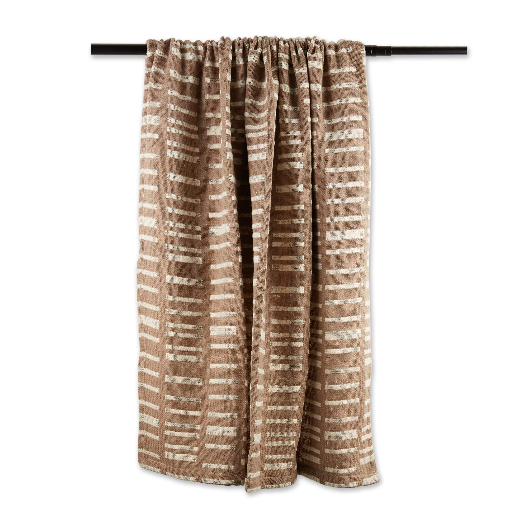 DII Urban Geometric Collection Cotton Throw Blanket, 50x60, Stone, 50x60" - Image 2