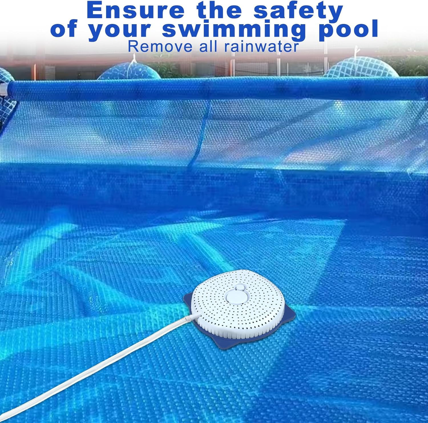 Pool Cover Water Sip Pump Kit, Automatic Removal for Above