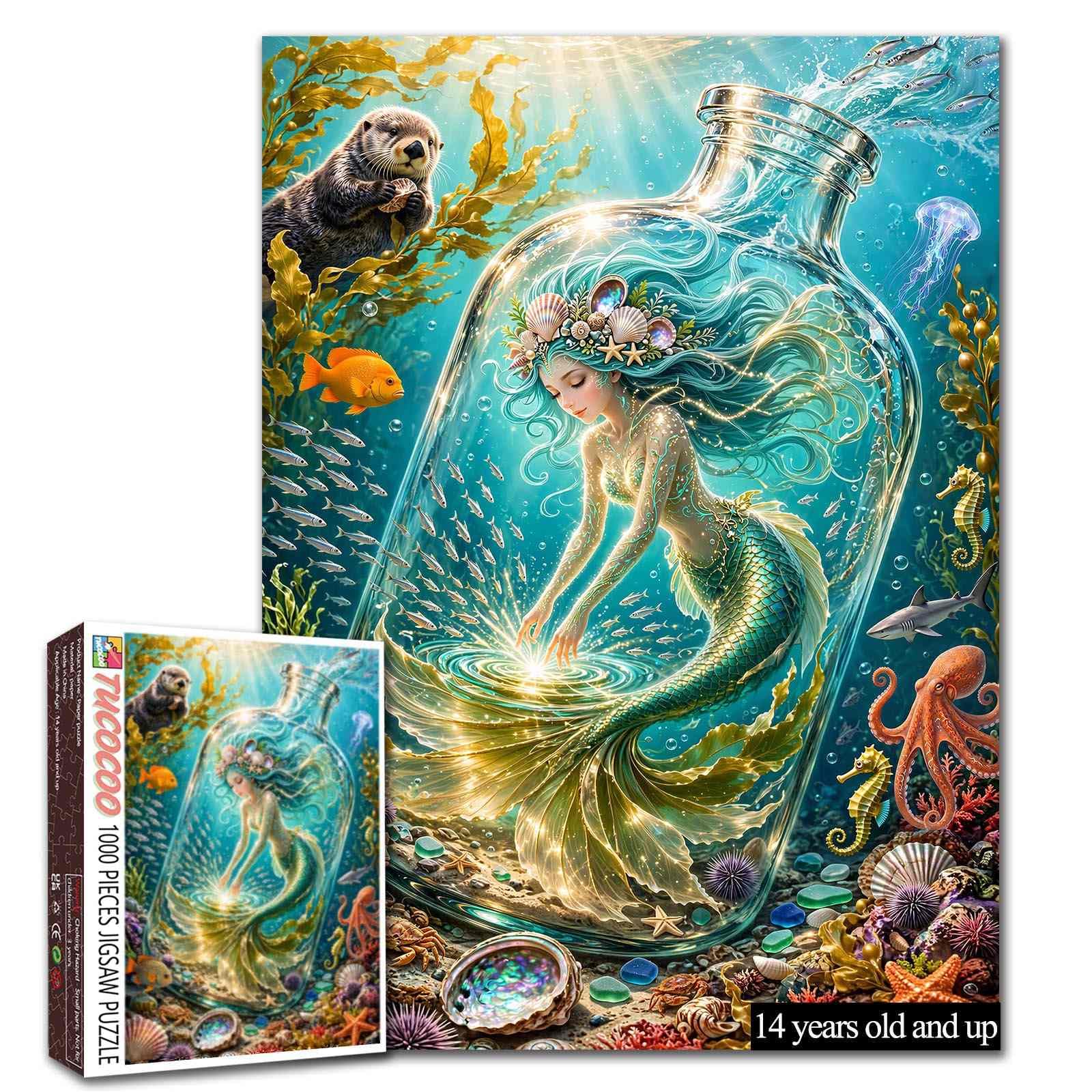 Mermaid Ocean Sea Life Underwater Puzzle 1000 Piece Jigsaw Puzzle for Adult