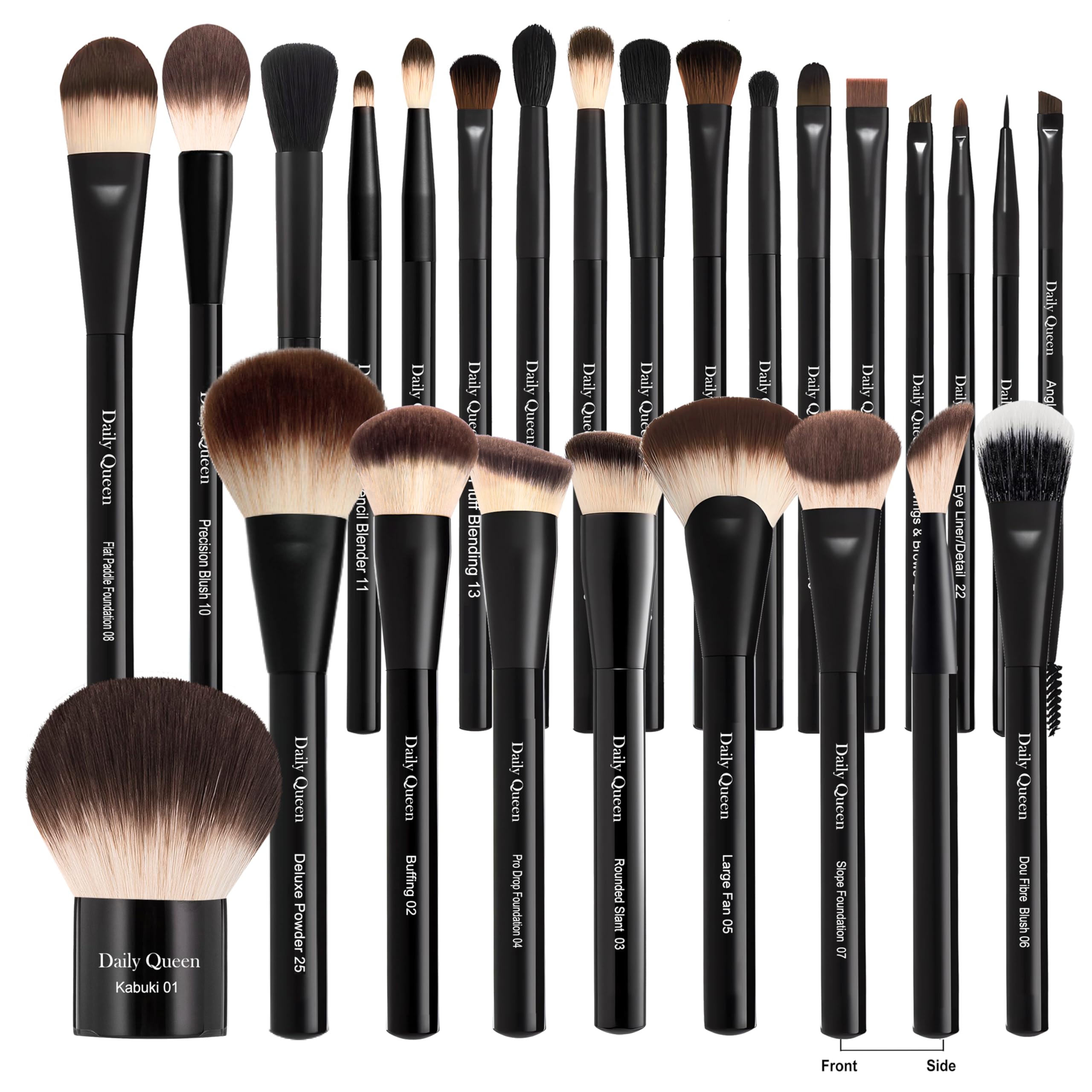 Juego de brochas de maquillaje, 24 piezas, kabuki profesional y brochas para polvo